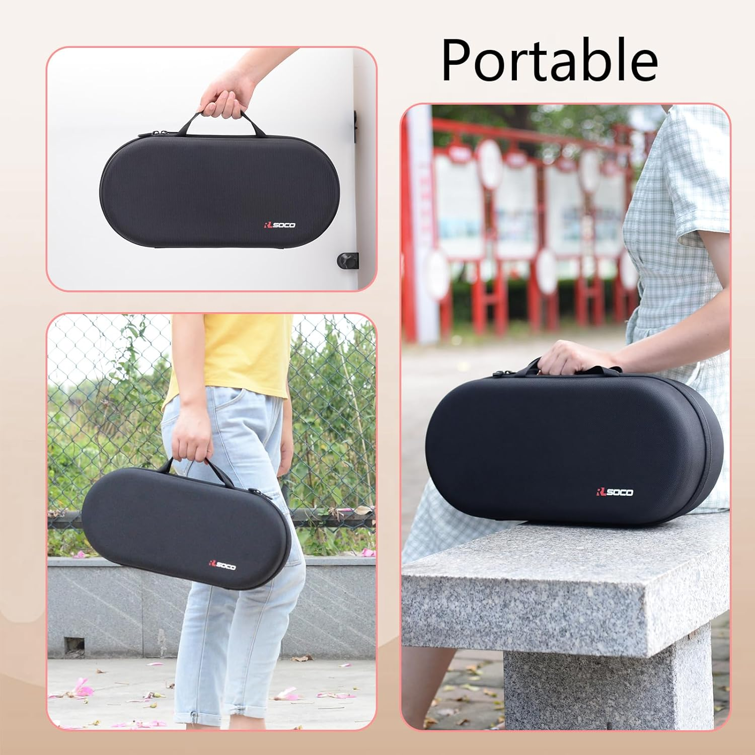 RLSOCO Case for Dyson Airwrap I.D. /Airwrap Co-Anda2X Multi-Styler and Dryer, Hard Carrying Case for Multi-Styler Dryer and Attachments - Black (Case Only) image number 3