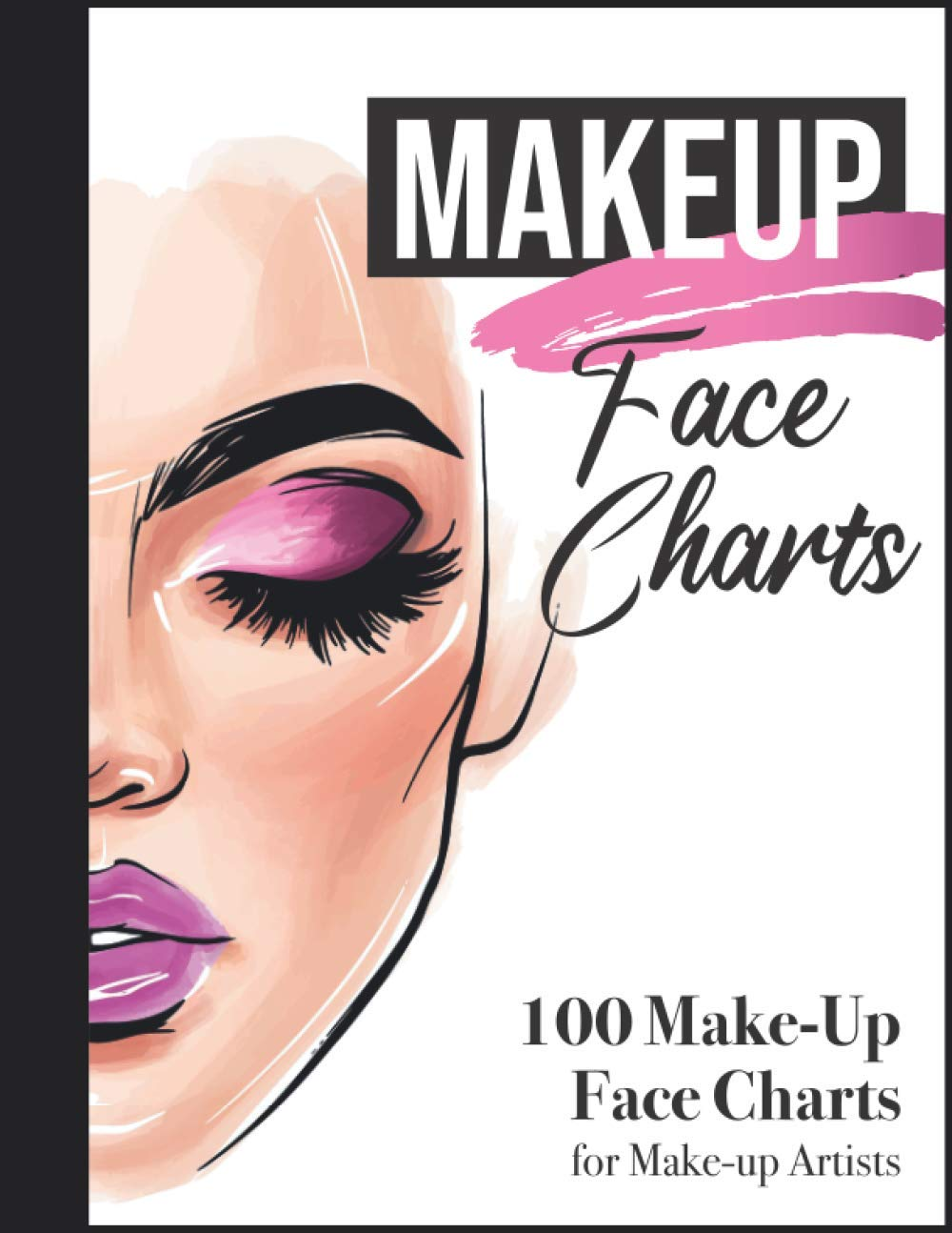 Makeup Face Charts: Blank Face Template Book for Make up Artists | Paper Practice Sheets | Gifts for Makeup Lovers, Professional Makeup Artist & Student image number 1