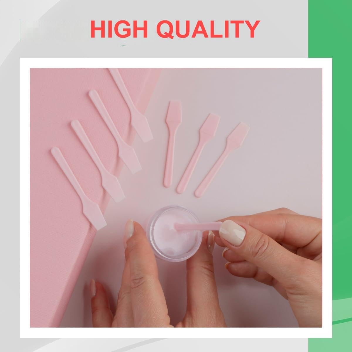 Custelen 100-Pack 2.5 Inch Mini Plastic Cosmetic Spatulas - Ideal for Makeup, Skincare, Crafting & More &ndash; Pink image number 5