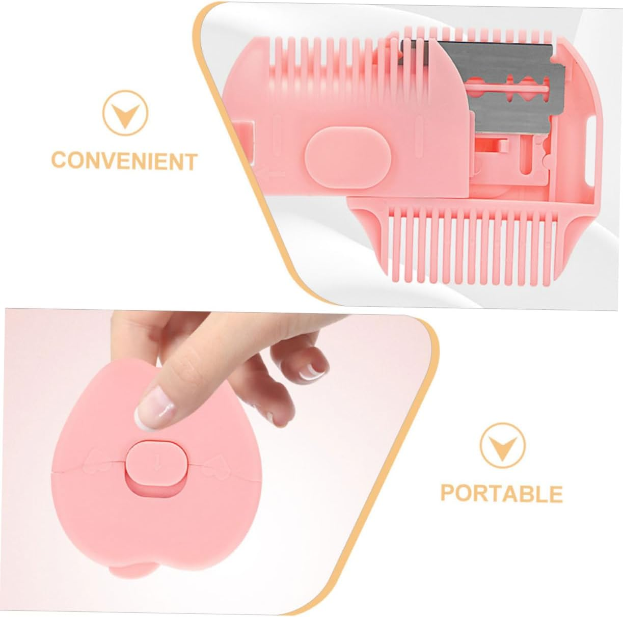 Healeved 2-In-1 Hair Razor Comb for Boys and Girls Baby Haircut Trimmer Protective Design Portable Hair Cutter for Safe Styling for Infants and Toddlers image number 2