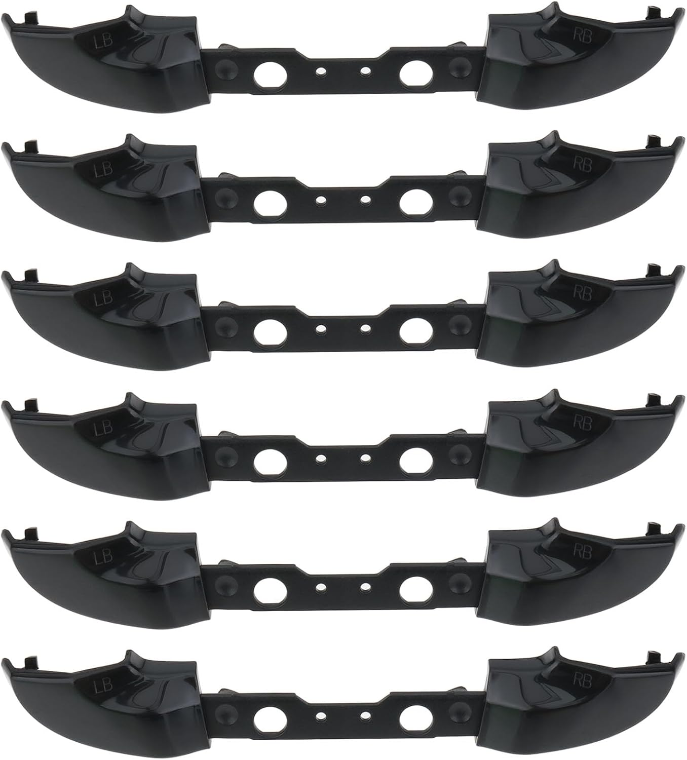 Emsea 6Pcs Trigger Bumper Button Game Console Controller Buttons Compatible with Xbox ONE Slim RB LB White