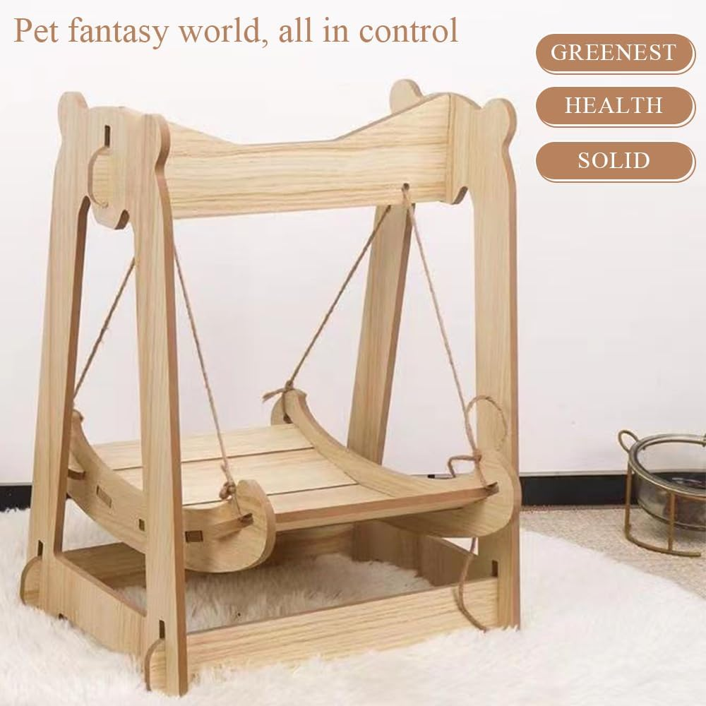 Cat Hammock,Pet Hanging Swing,Sleeping Bed Lounger,Kitty Lounger Scratching Rope,Pet Lounger Furniture,For Indoor Cats,Dogs,Rabbits,Cat Chair Swing Bed Pet Furniture