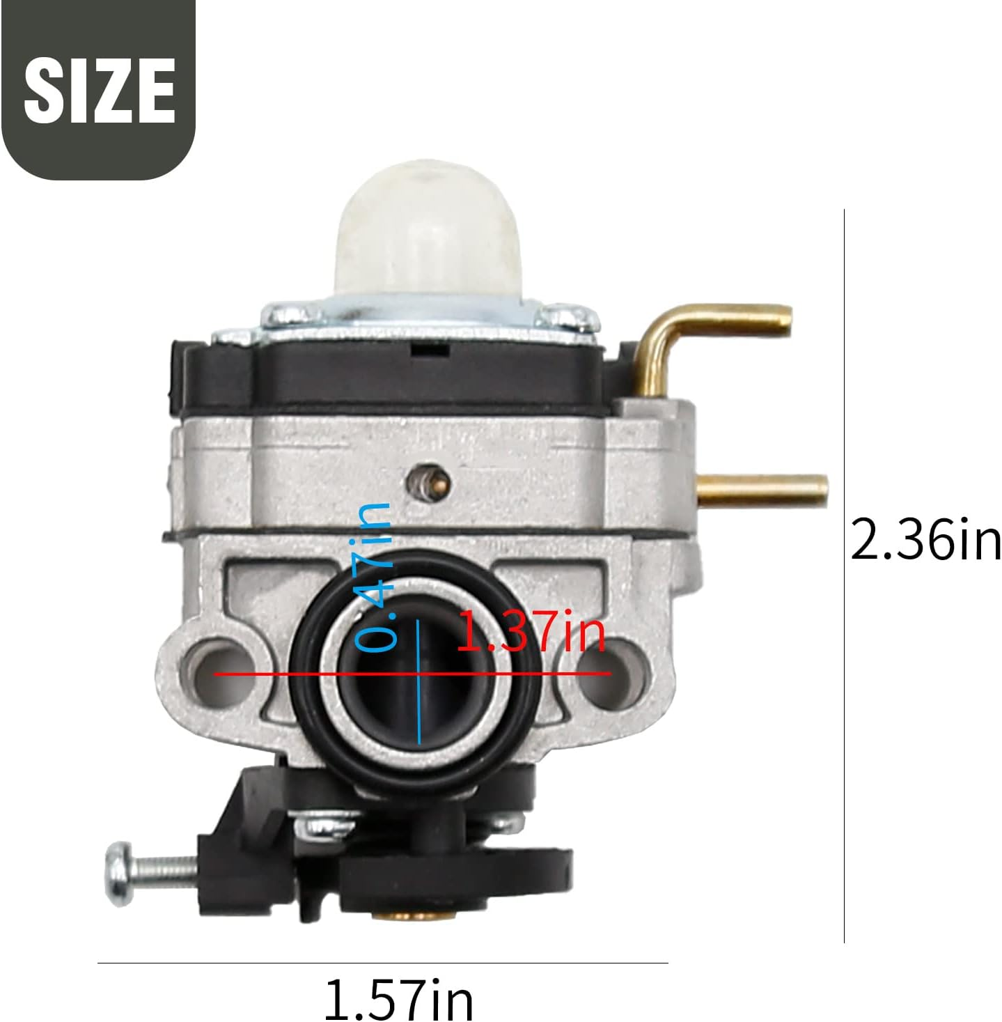 SYOWADA Carburetor Carb Kit Replacement for Troy-Bilt TB575EC TB539ES TB590EC Trimmer, Replacement for TB575EC 41ADT57C766 Gas String Trimmer image number 2