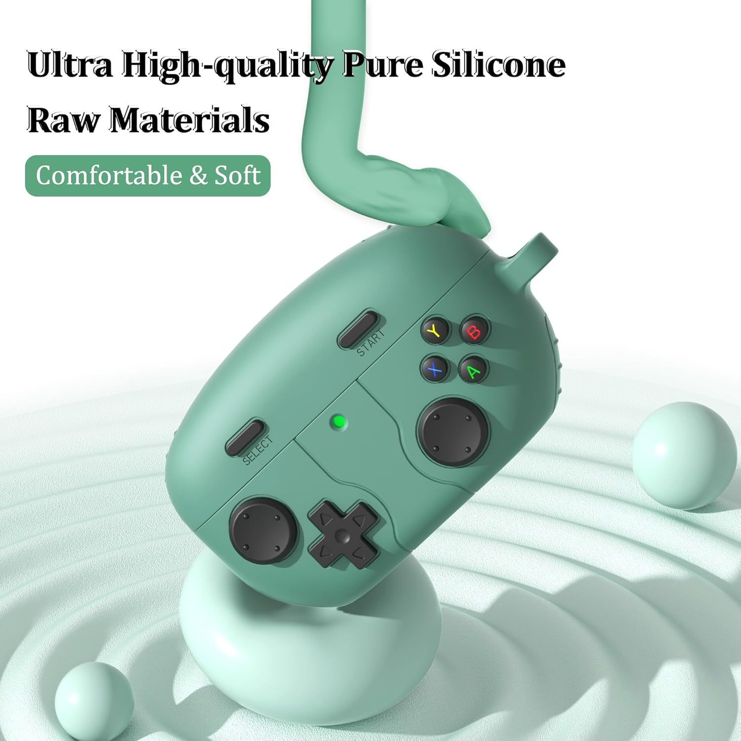 BEWZI for Sony WF-1000XM5 Case Cover Comfortable Soft Silicone 3D Creativity Protection Case, Protective Case for Sony WF 1000XM5 Case (Green) - Light Gray image number 4