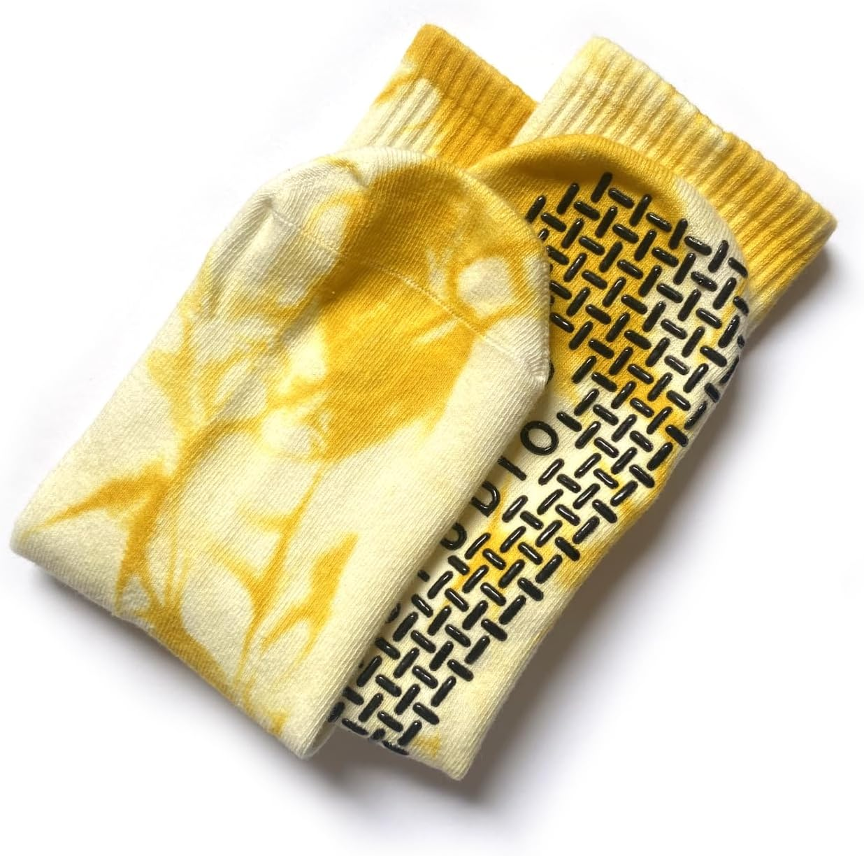 Balanced Studio | Pilates Yoga Anti-Slip Grip Socks for Unisex, Men, Women, Yellow, One Size image number 4