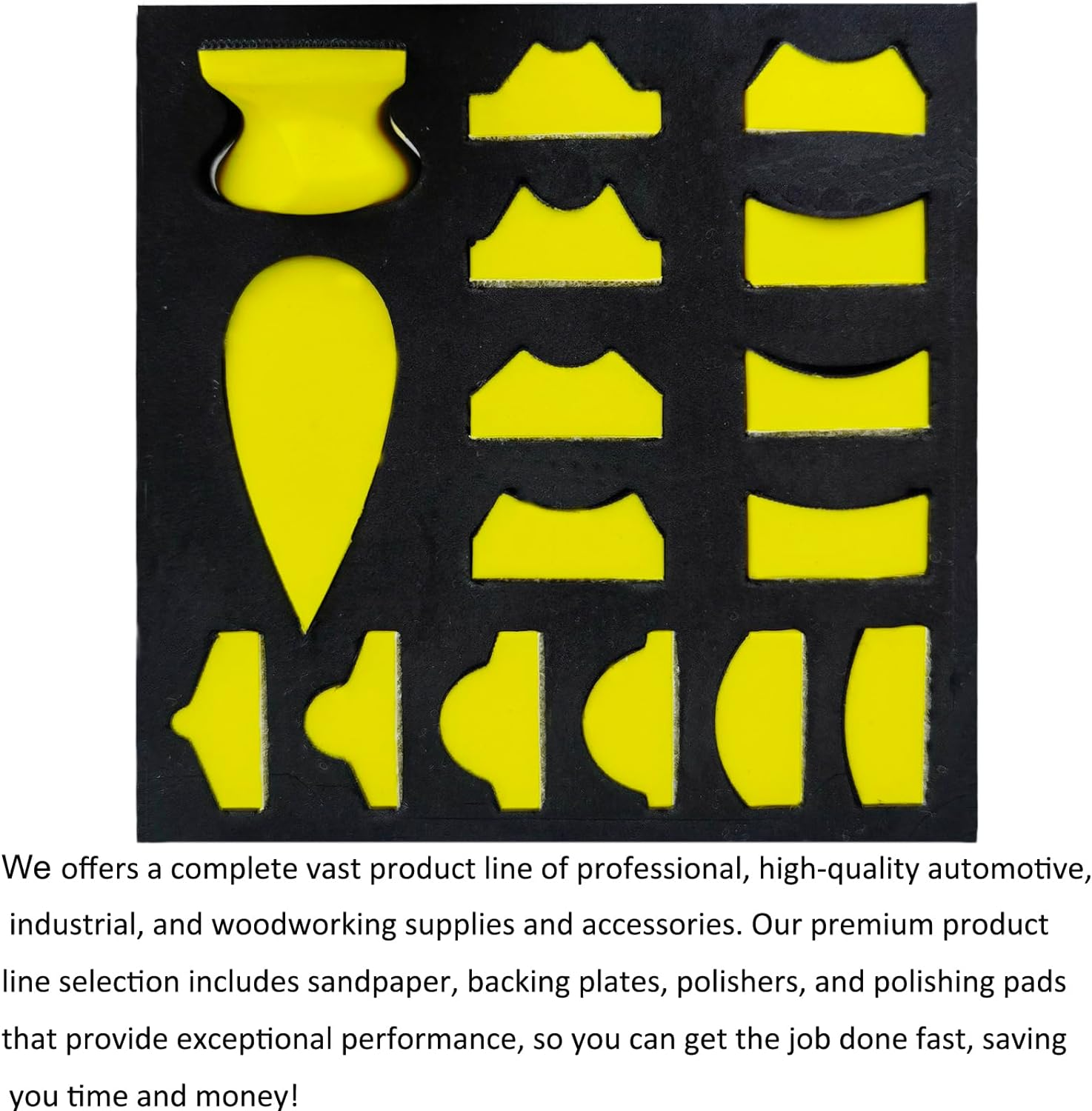 Total 56 PCS Hand Sanding Block Set- 16 PCS Contoured Profile Sander Block + 40 Sheet Sandpaper Kit - Interchangeable Assorted Convex & Concave Shapes for Moldings,Woodworking, Auto Paint and Crafts image number 2