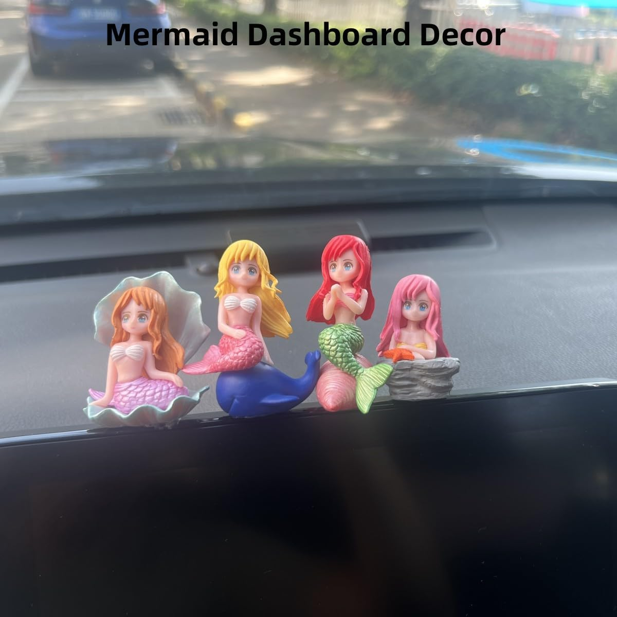 LONCESS Miniature Mermaid Figurines, Mermaid Fairy Garden Accessories for Crafts, Terrarium, Miniature Moss Landscape Decorations, Birthday Cake Decoration Wedding Party Supplies, Ideal Gifts, 4 Pcs - Frog Is Having Afternoon Tea image number 6