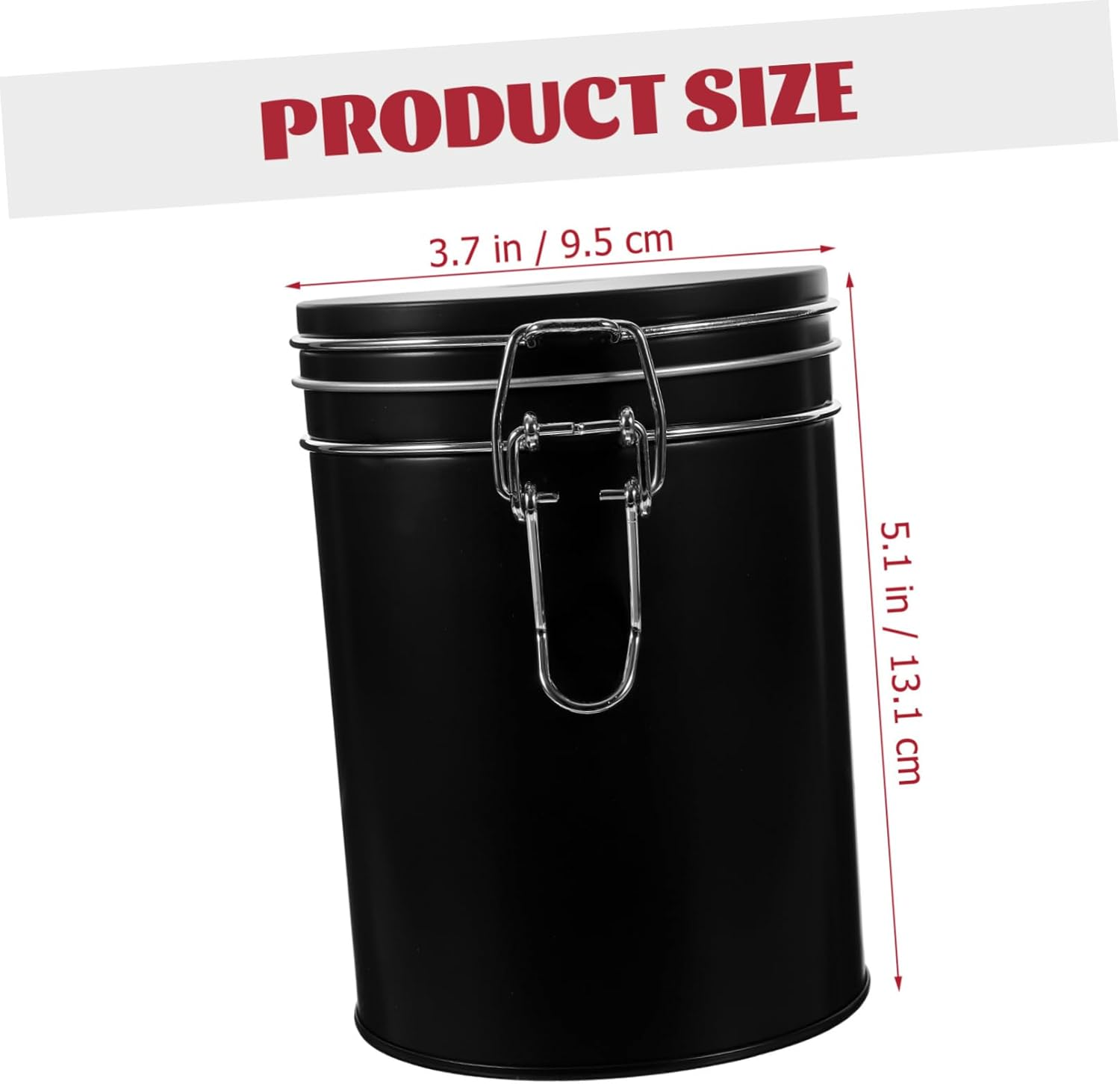 UTHCLO Sealed Tinplate Storage Canister Jar for Coffee Beans Tea Leaves Snacks Easy to Clean Wide Mouth Design for Kitchen Home Bakery Use image number 3