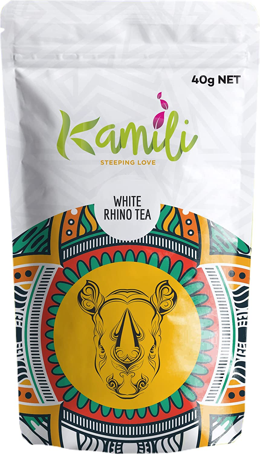 Kamili White Rhino Tea 40G - Loose Leaf Tea, 100% Kenyan Grown, Bound to Excite the Taste Buds of Any Tea Connoisseur. White Tea image number 3