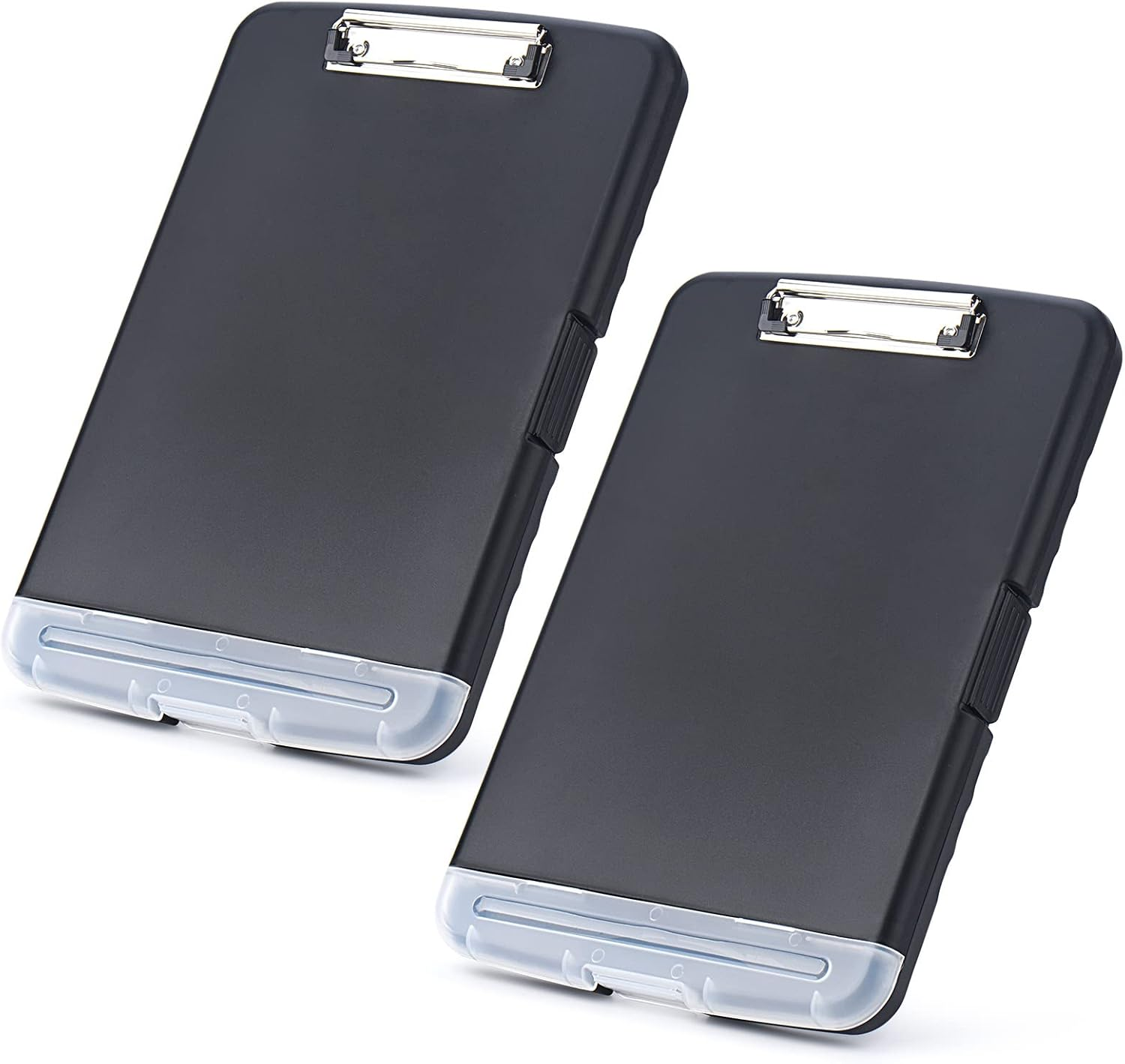 ZCZN Plastic Clipboard Storage Box with Separate Pen Compartment, Great for School,Utility,Industrial Office, Medical Personnel, Black