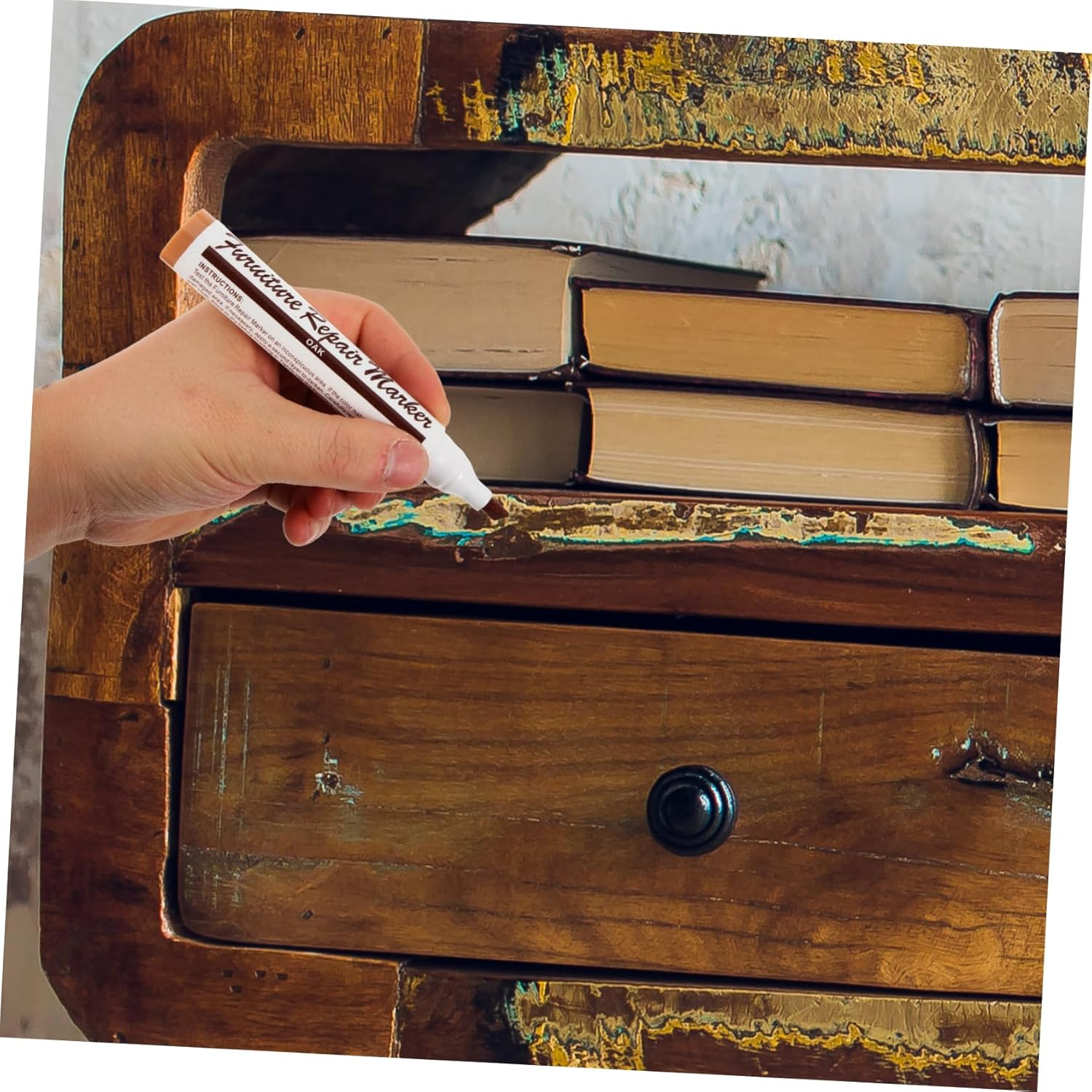 Ipetboom Furniture Repair Pen Portable Touch-Up Markers for Wood Furniture Floor Scratch Repair Kit Home Supplies image number 2