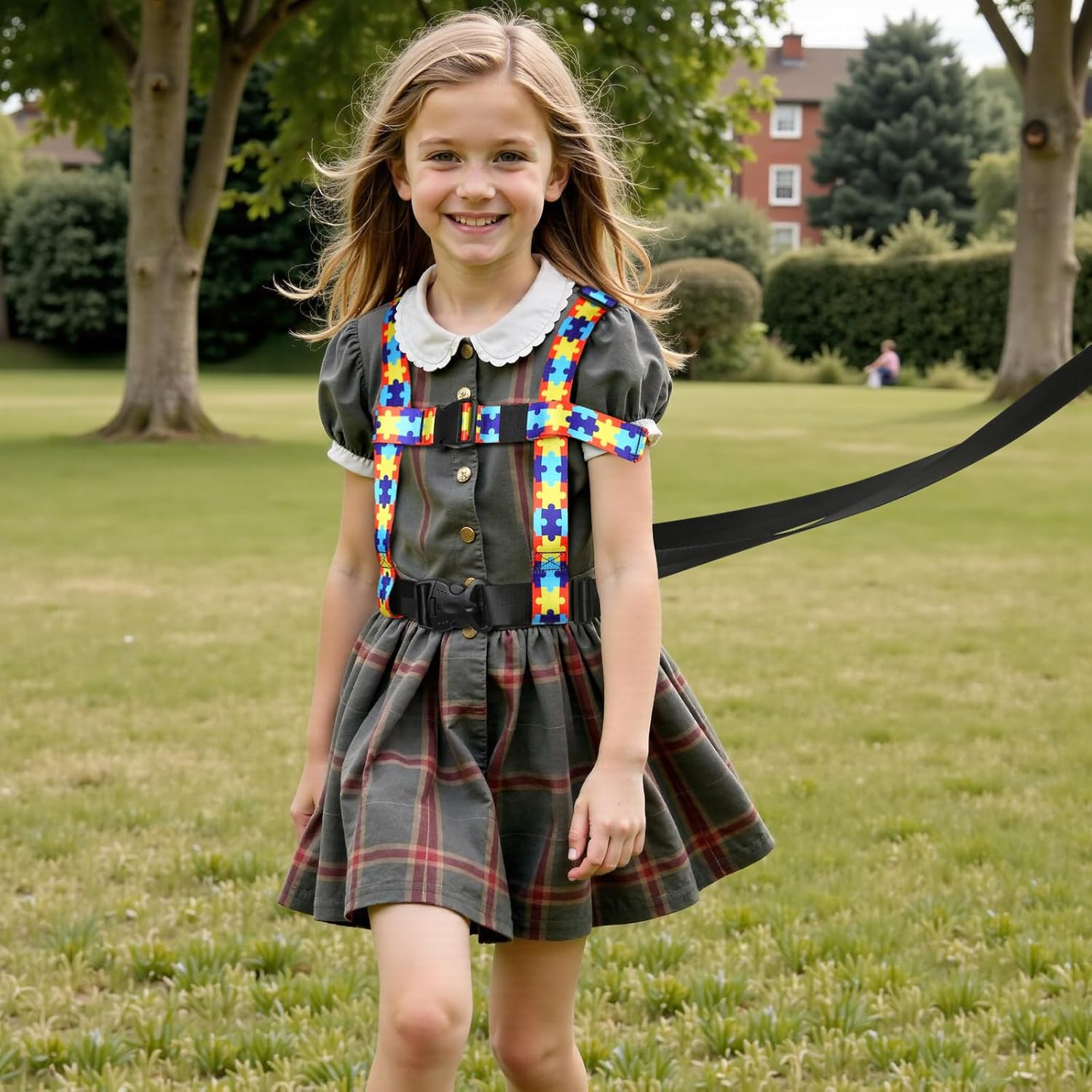 Safety Harness Leash for Kids with Autism, Special Needs and Older Children Ages 6-12 | Adjustable Teens Walking Harness with Grab Handle and Tether | Keep Active ADHD/ASD Autistic Kids Safe image number 6