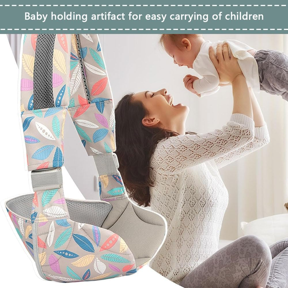 JIUSEGE Adjustable Baby Carrier for Newborns and Toddlers, Hands-Free Front Carry with Comfortable Printed Straps for Everyday Wear, Travel and On-The-Go Parents
