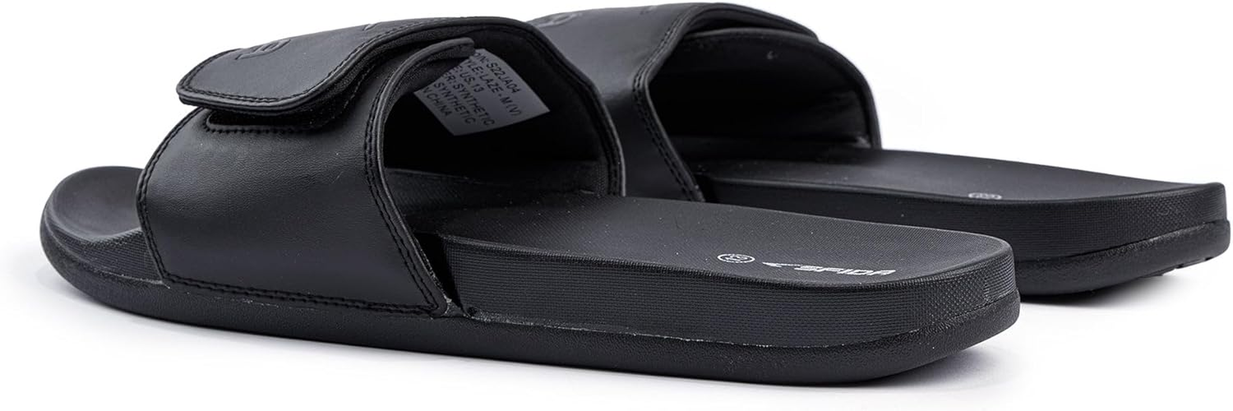 Sfida Laze Adjustable V Strap Slides Mens Black Outdoor Lightweight