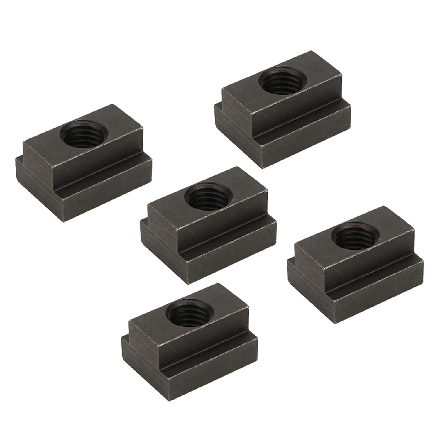 45 Steel T Slot Nuts,5 Pcs Black Oxide Finish T Slot Nuts M12 Threads Fit into T-Slots in Machine Tool Tables,High Hardness, High Strength, in Use. image number 2