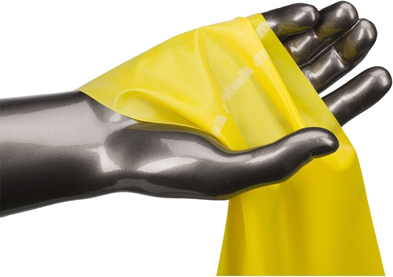 Theraband Resistance Bands - Bulk Pack of 30-1.5M Length - for Upper & Lower Body & Core Exercise - Yellow - 3.0/1.3 Pounds/Kilo of Force at 100% Elongation image number 1