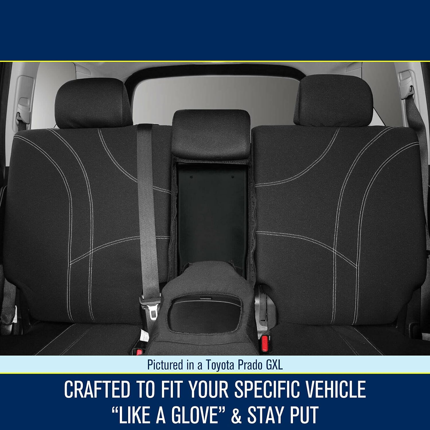 For Toyota Hilux Dual Cab 2015-On Custom Neoprene Front & Rear Set Car Seat Covers 2015 2016 2017 2018 2019 2020 2021 2022 2023 2024 2025 image number 4