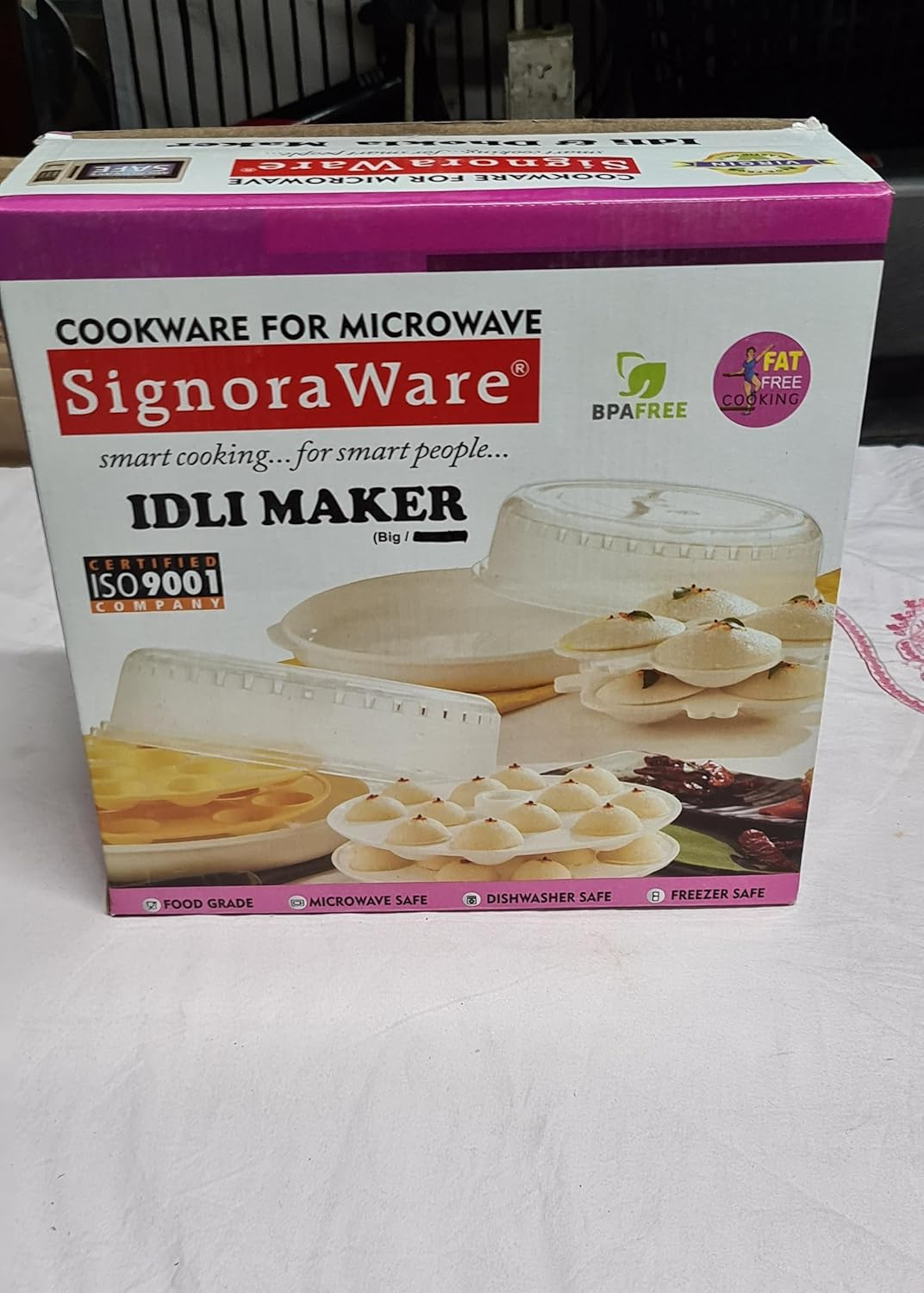 Generic Microwave Idli Maker - Cooker, Round, White, Silicone image number 1