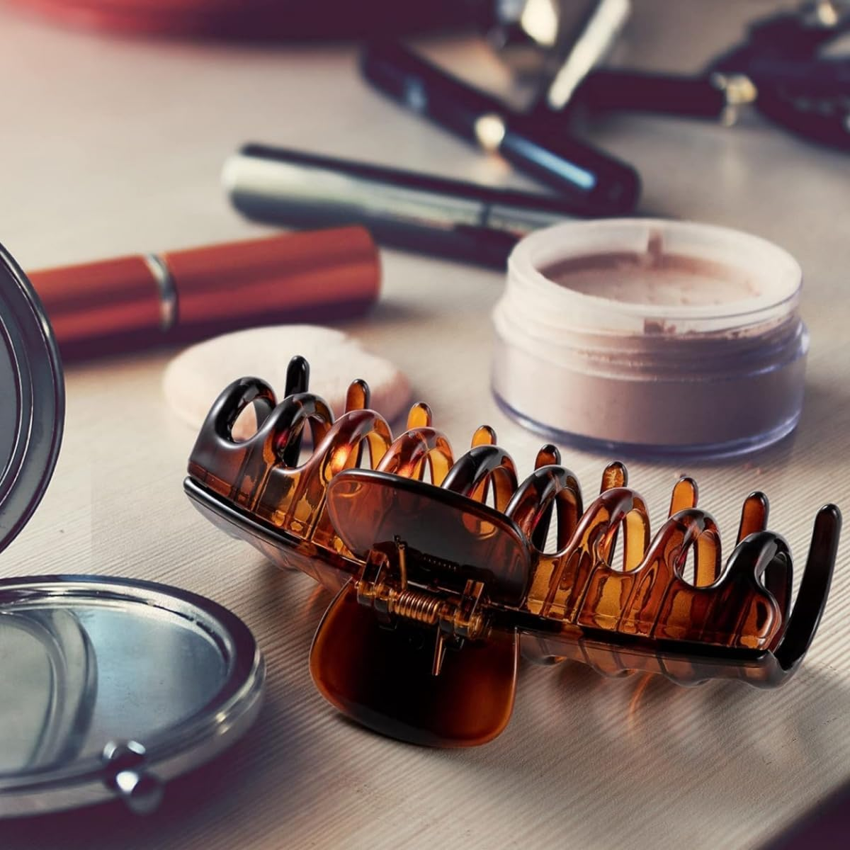 Lijuanwang Large Hair Clips, Pack of 3 Plastic Hair Claw Clips, 11 Cm Non-Slip Hair Jaw Clips, Vintage Simple Non-Slip Hair Clips, Hair Clips, Women'S Thick Hair, for Women and Girls image number 5