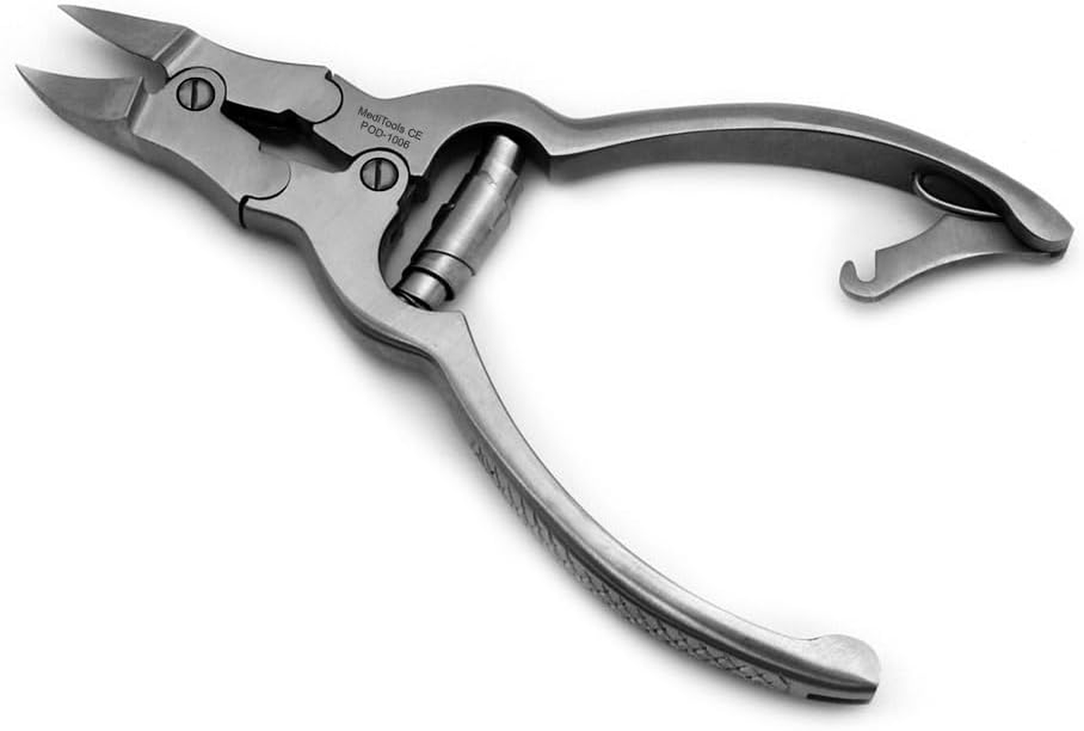 Meditools - Toenail Nippers, Clippers, Double Action, Barrel Spring, Heavy Duty Toenail Cutter for Thick Nails, Pedicure, Manicure, Podiatrist, Double Action, Ingrown Nails Cutter, Stainless Steel, Premium Quality image number 2