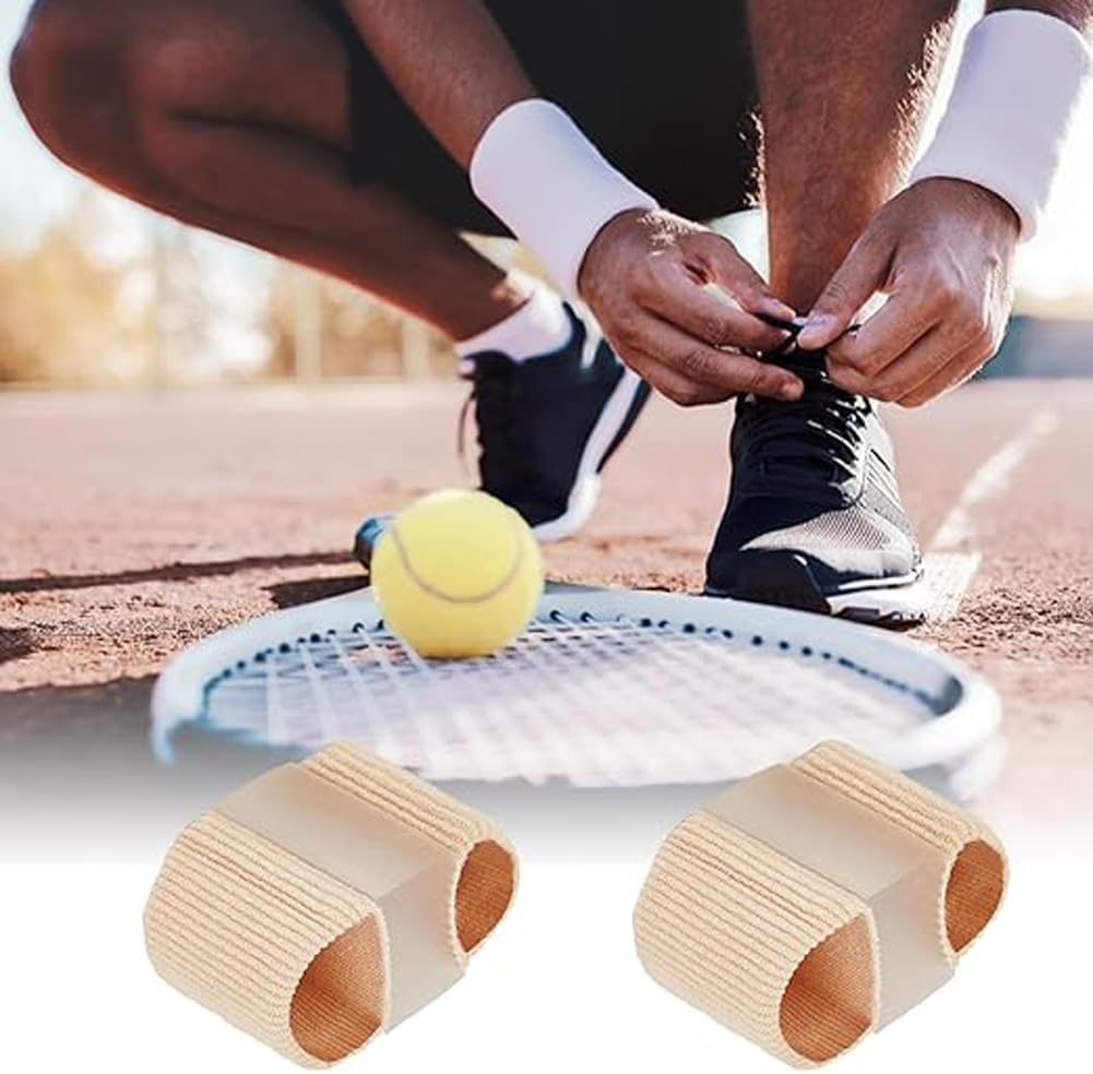 Gel Toe Separator, Tube Bandages, 2 Pcs Silicone Toe Stretcher, Hallux Valgus Correction, Gel Big Toe Spacer with 2 Loops, Double Hole Toe Orthosis for Bunion Pain and Overlapping Toes, Women and Men image number 5