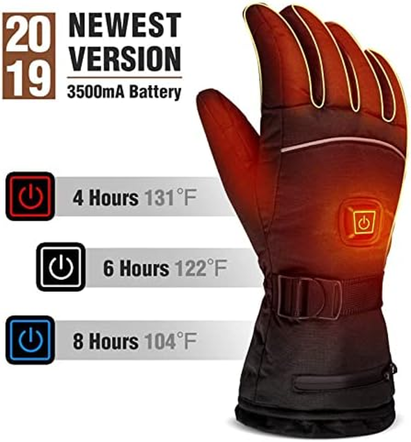 Durable Heated Gloves, USB Rechargeable Electric Heating Motorcycle Gloves with 3 Heating Levels Waterproof Insulated Gloves for Skiing Motorcycling/795 (Size : M) image number 1