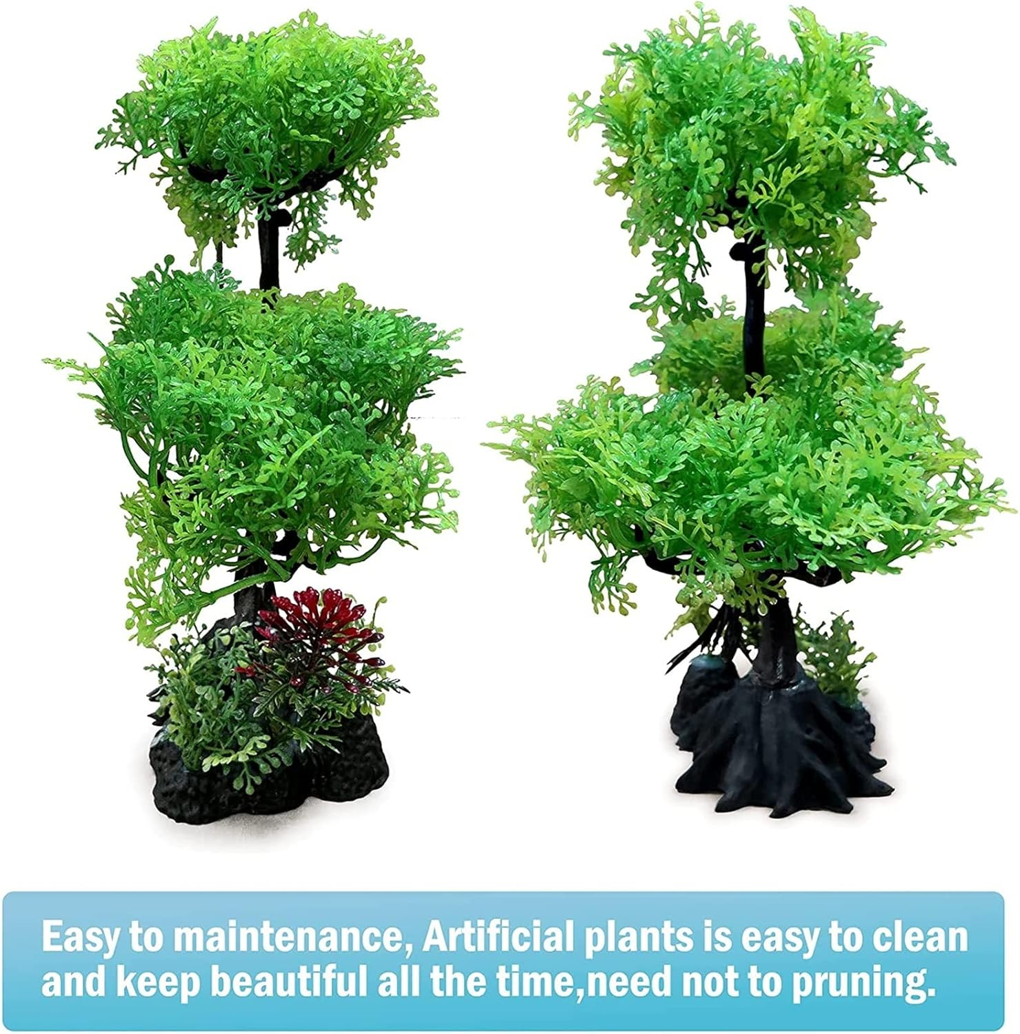 Artificial Aquatic Plants Fishtank Decorations Aquarium Decorations,Applicable to Office and Household Simulation Fish Tank Plants (Color : Purple Flower)