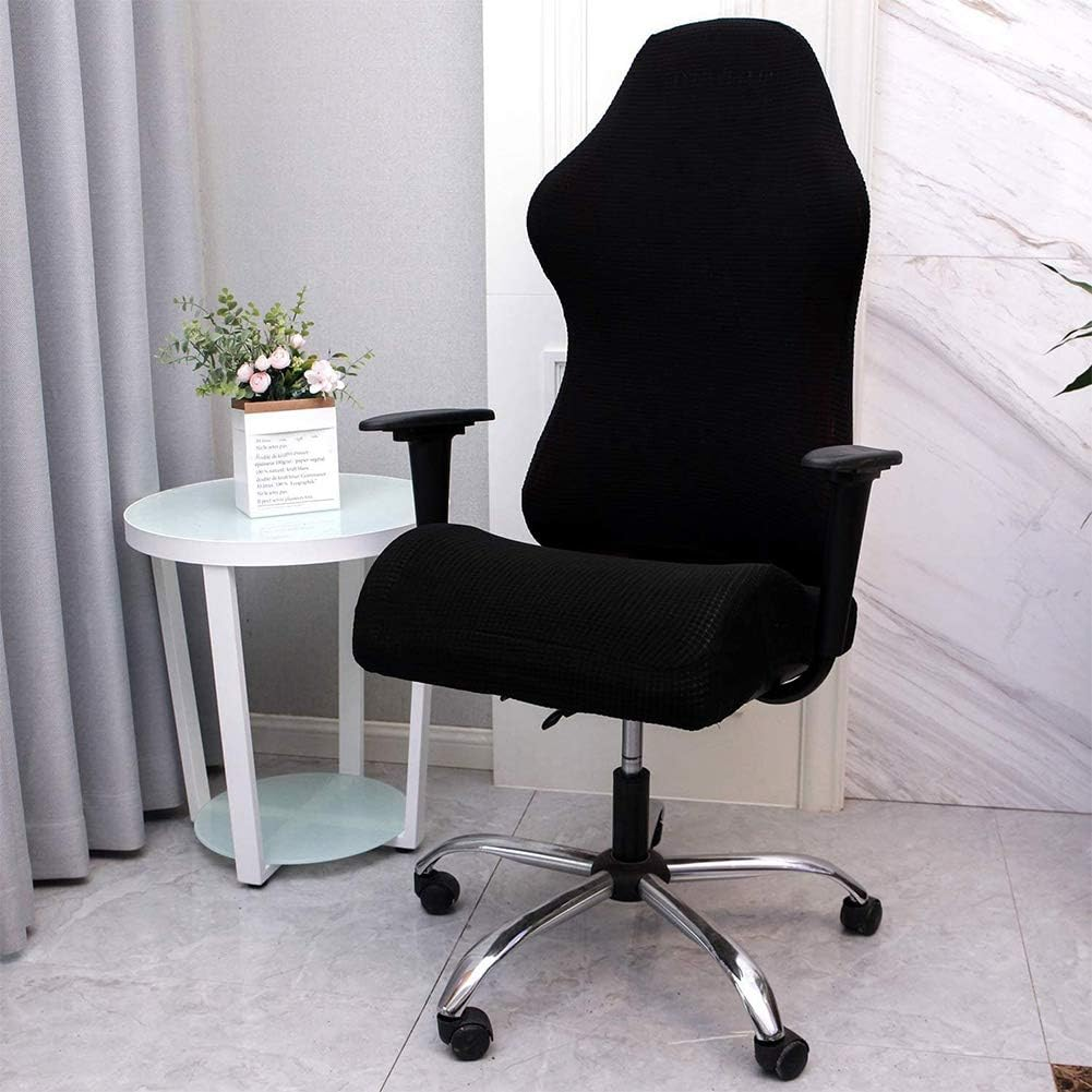 Shiphose Elastic Electric Gaming Chair Covers Household Office Internet Cafe Rotating Armrest Chair Cases(Black) image number 3