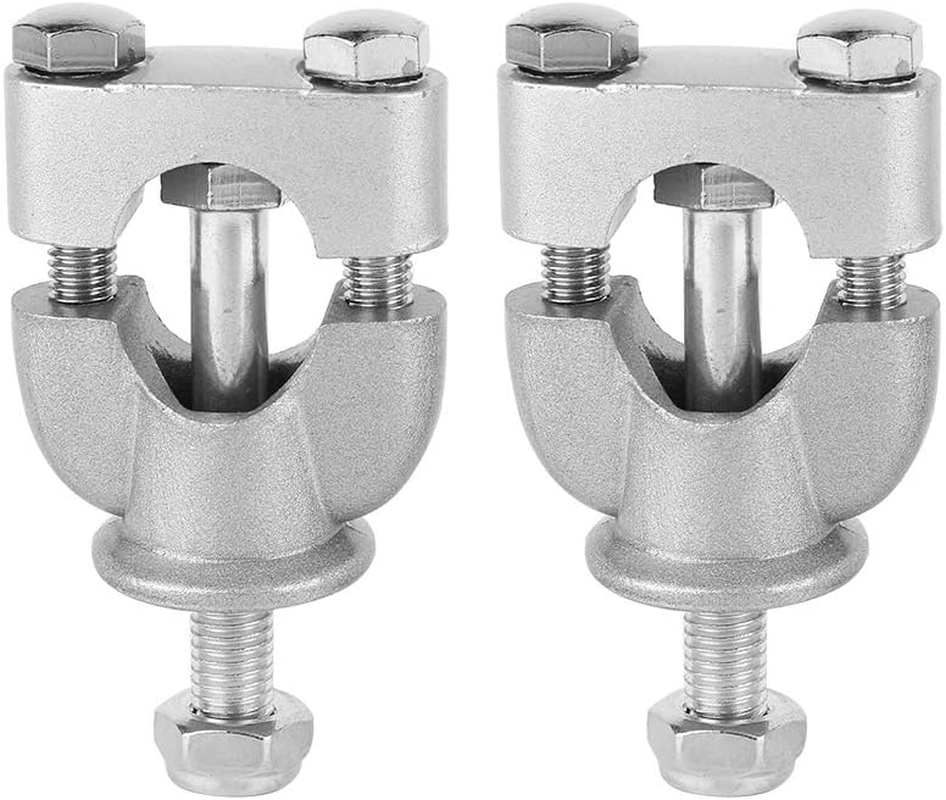 Silver Handle Motorcycle Riser Pair 7/8' 22Mm Handle Mount Mounting Riser Clamp - Handlebar Accessories image number 3