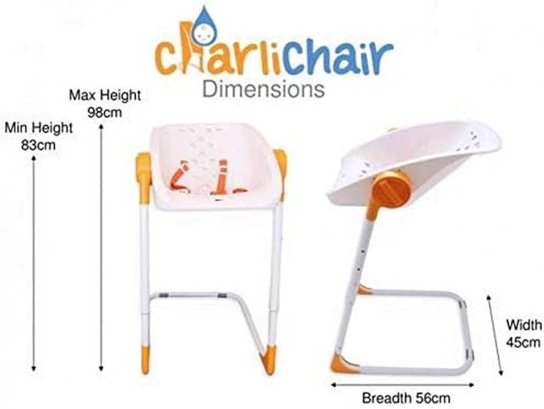 Charlichair - Original Baby Shower Chair - White / Orange image number 1