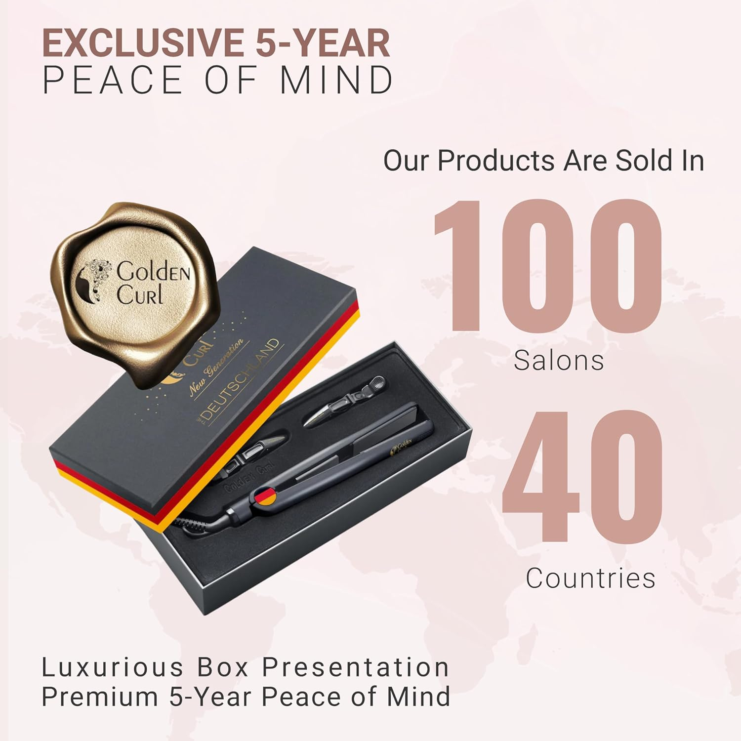 Hair Straightener Curls and Straighteners - Hair Styling Device with Ion Technology - Hair Straightener Straightener Hair Styler with Accessories (Germany) image number 6