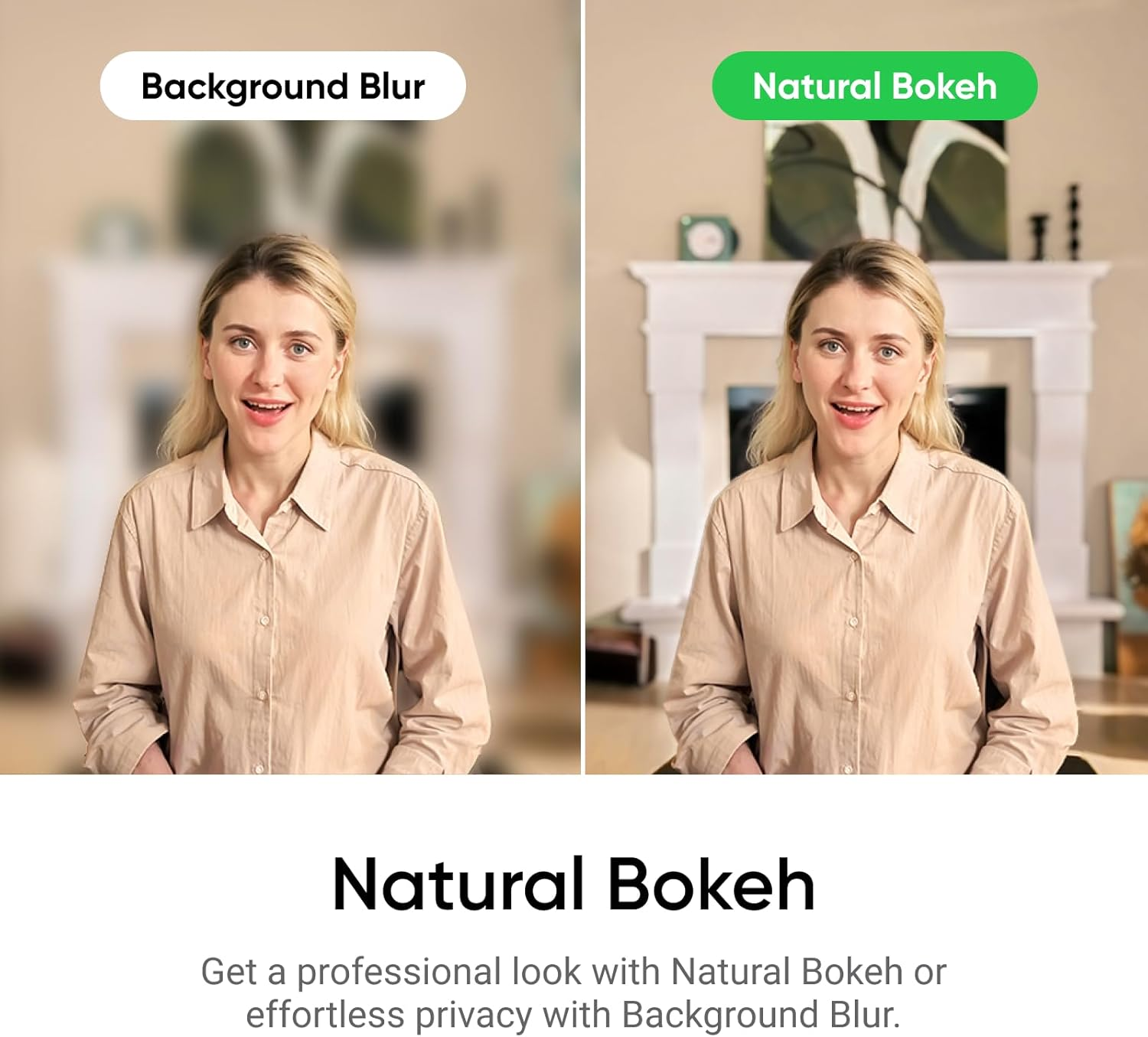 Insta360 Link 2C - 4K Webcam for Pc/Mac, 1/2" Sensor, Auto Framing, HDR, AI Noise-Canceling Mic, Gesture Control for Streaming, Video Calls, Gaming, Works with Zoom, Teams, Twitch & More image number 3