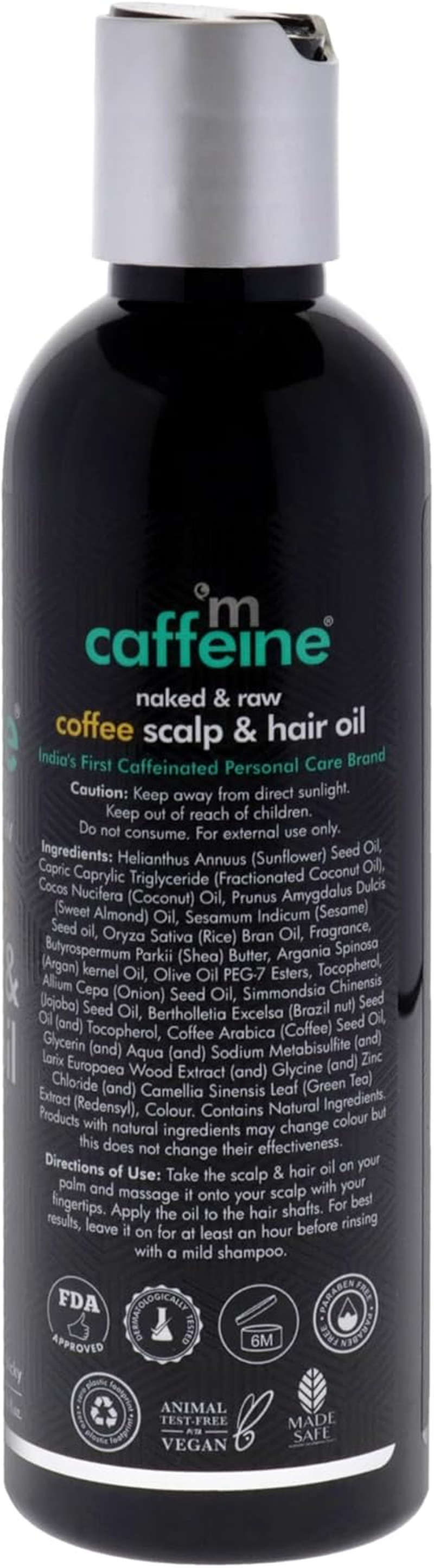 Mcaffeine Coffee Scalp & Hair Oil (200Ml) for Boosting Hair Growth | with Redensyl and Argan Oil | Lightweight & Non Sticky | Strengthens Hair and Nousrishes Scalp | SLS Free image number 2