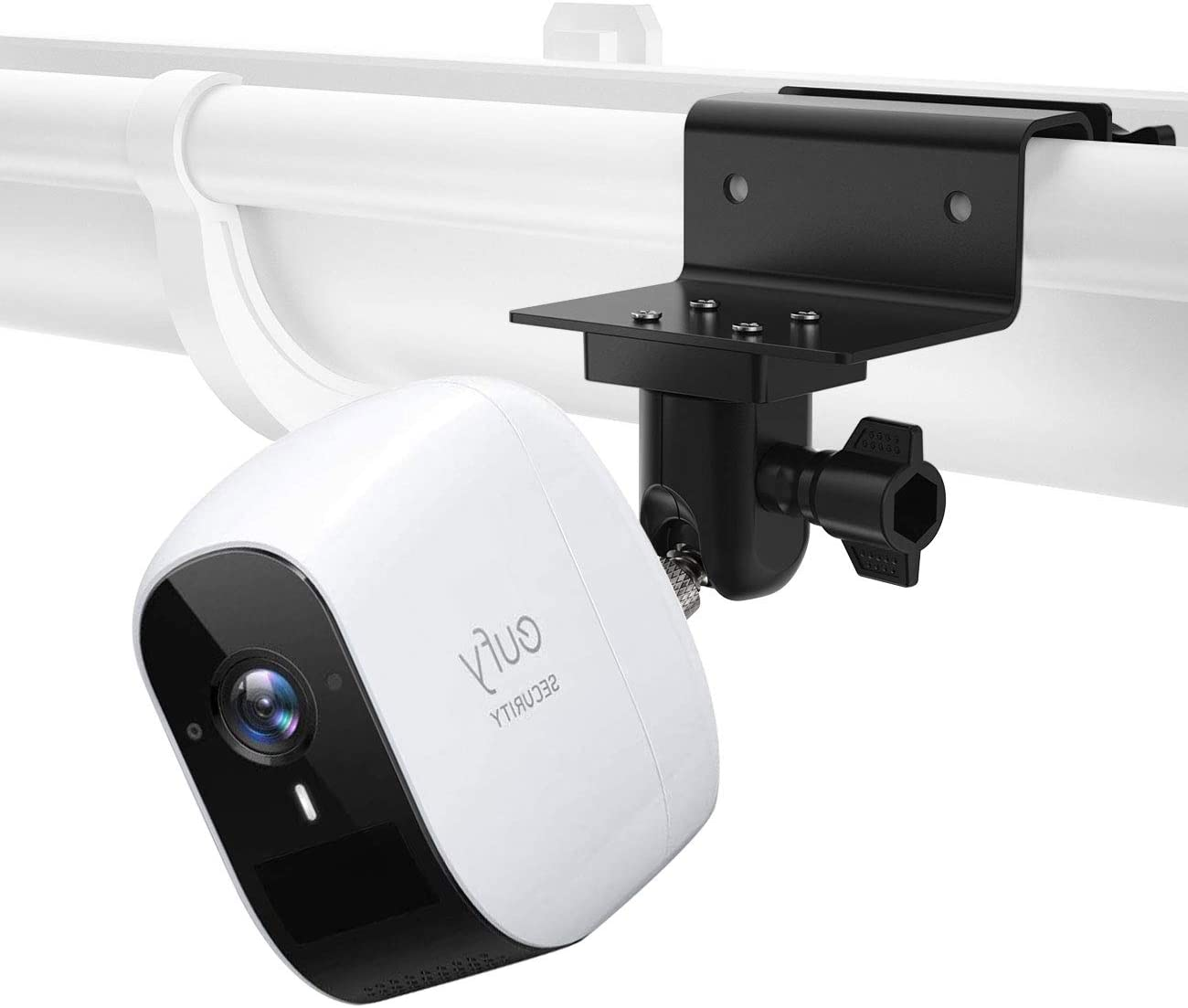 HOLACA Gutter Mount for Arlo Pro3, Arlo Pro 4, Arlo Pro 2, Arlo Ultra/Ultra 2, Arlo Essential, Eufycam 2/ 2C/ E Camera Weatherproof Arlo Accessories Outdoor Mount(1 Pack, Black) - Black image number 2