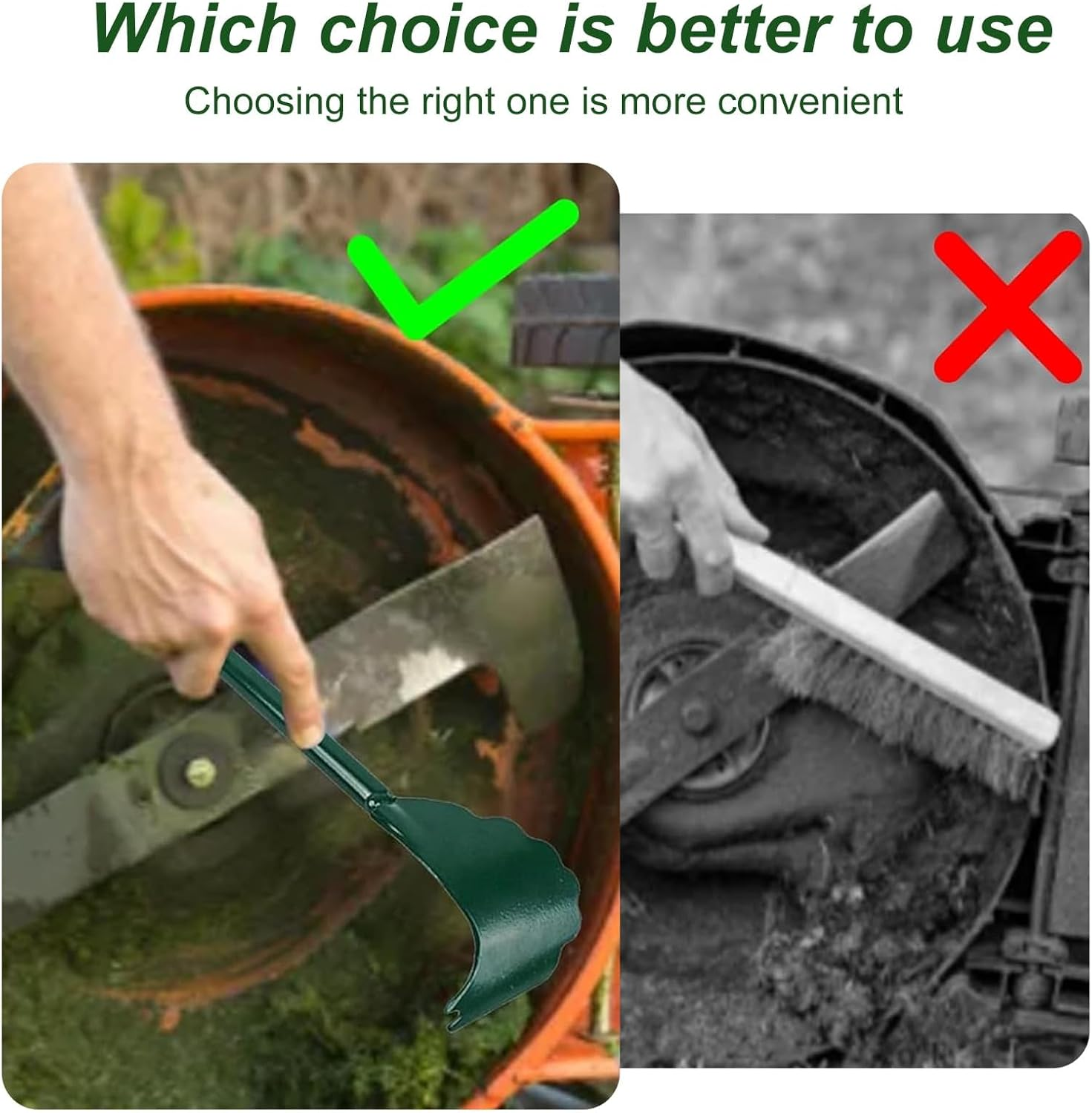 Mower Deck Scraper with Ergonomic Long Handle, 2025 New Lawn Mower Maintenance Deck Cleaning Tool,Sturdy Lawnmower Deck Scraper for Maintenance Cleaning Lawnmower image number 1