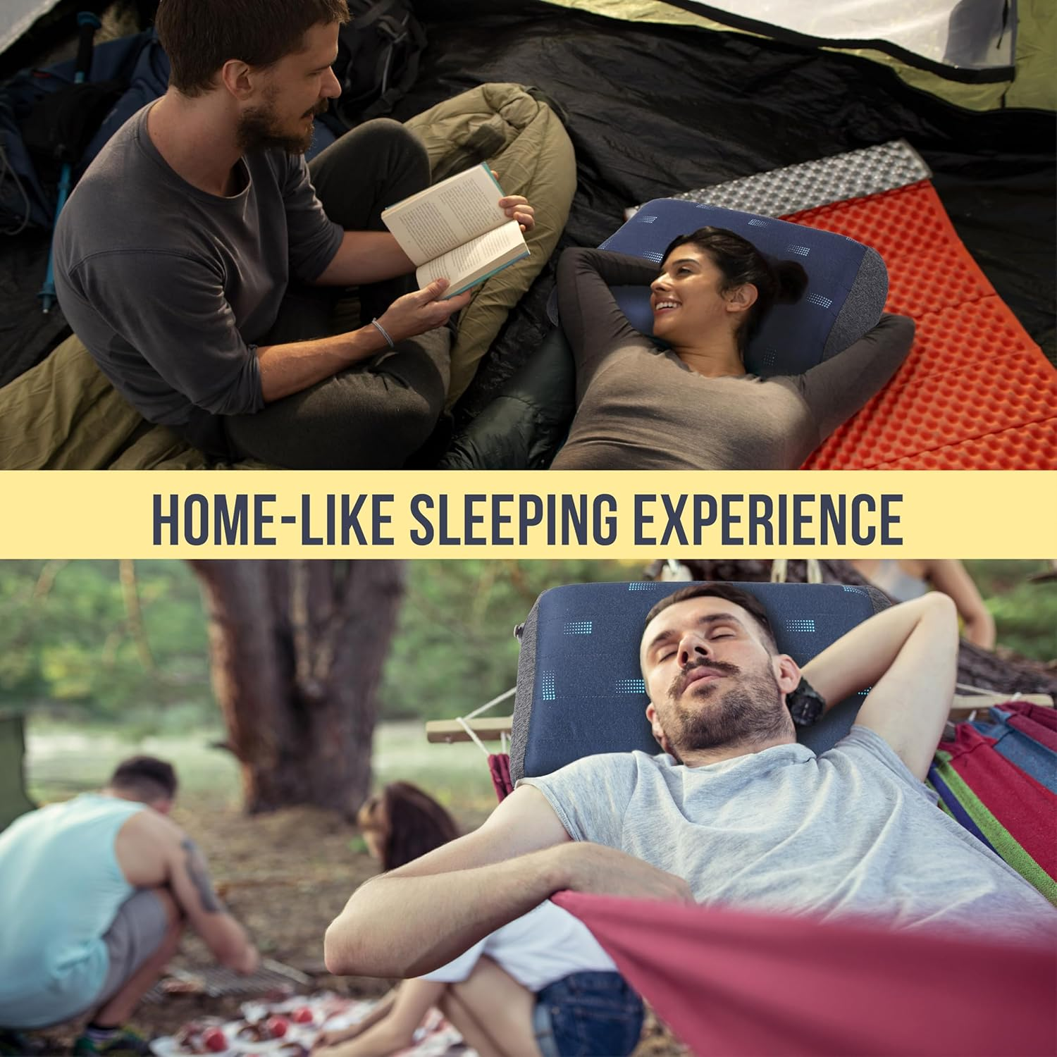 TREKOLOGY Premium Inflatable Camping Pillow with Removable Foam-Padded Case, Noise-Reducing Camp Pillow, Ergonomic Inflatable Pillow for Camping, Hiking, Backpacking, and Air Travel, ALUFT Pro SE image number 6