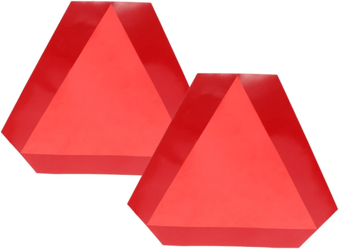 Gatuida 2Pcs Car Warning Triangle Sign Reflective Tape Strip for Trailer Safety Slow Moving Automotive Sign image number 2