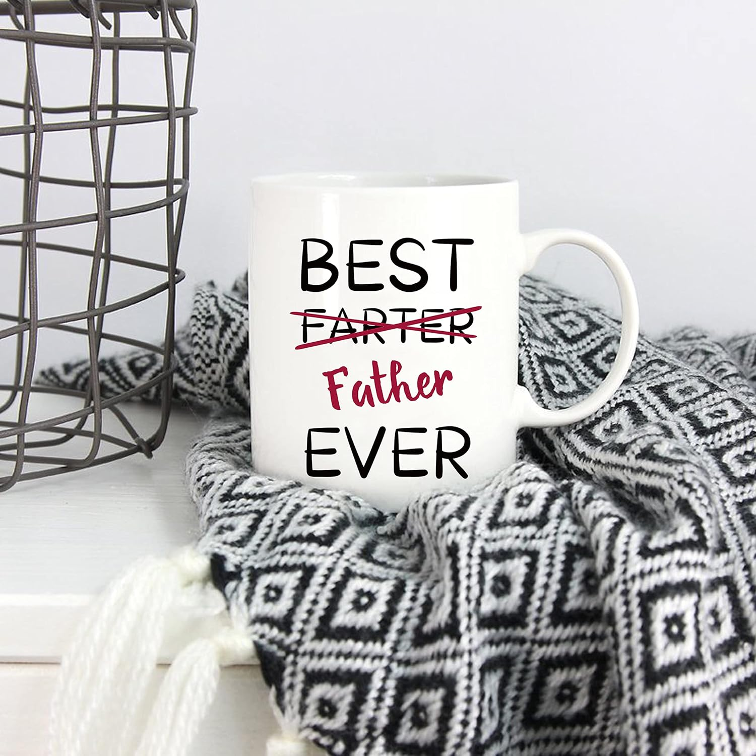 5Aup Fathers Day Funny Dad Coffee Mug Gifts from Daughter Son, Best Father Ever Cups 11 Oz, Christmas and Holiday Ideal for Father image number 4
