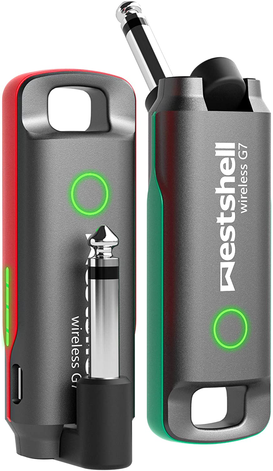 Wireless Guitar Transmitter Receiver, 1 Key to Switch Wireless Guitar System, Supports 10-Channel Transmission and Perfectly Compatible with Guitar Accessories with 6.35 Mm Audio Interface image number 5