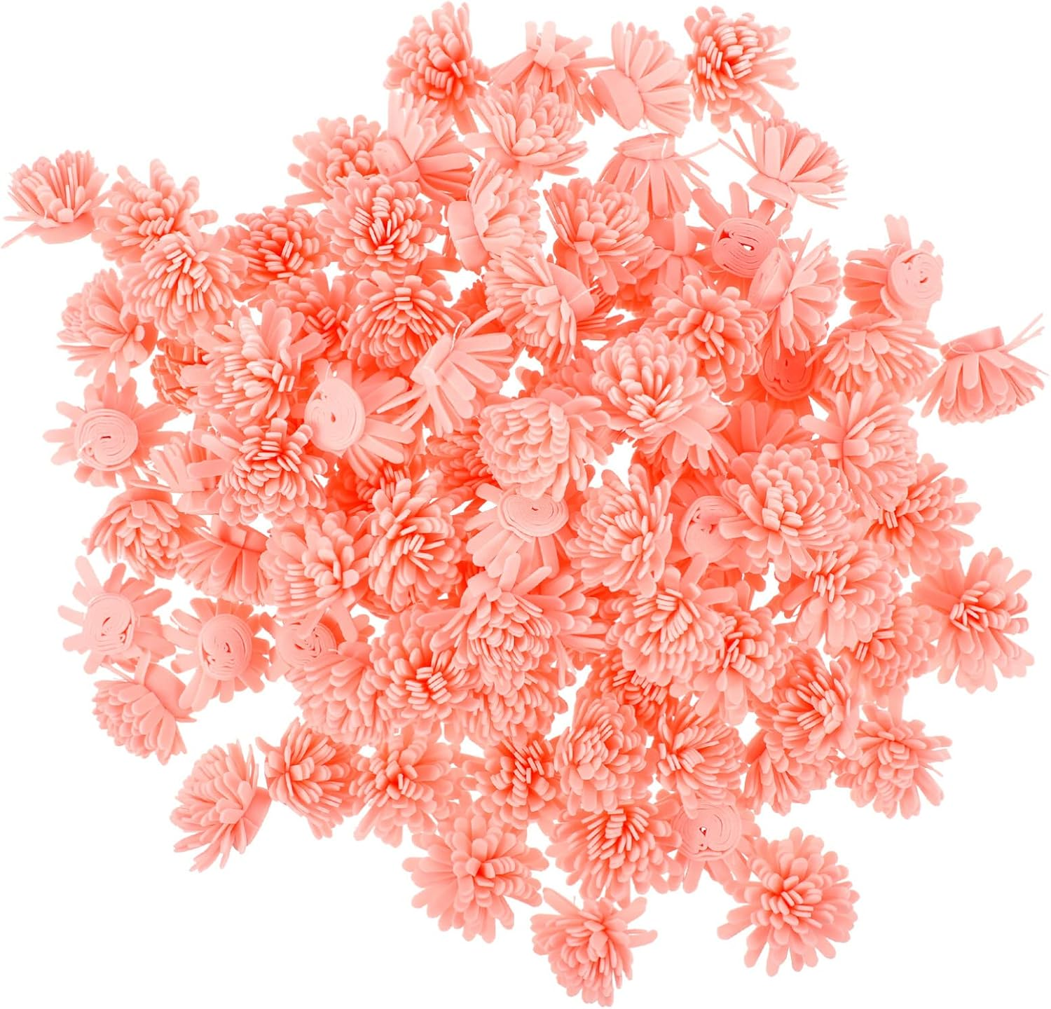 LALAFINA 100Pcs Simulated Chrysanthemum Aromatherapy Flower Passive Diffuser for Home Office Plant Diffuser Essential Oil Function for Bedroom Bathroom Air Freshener image number 1