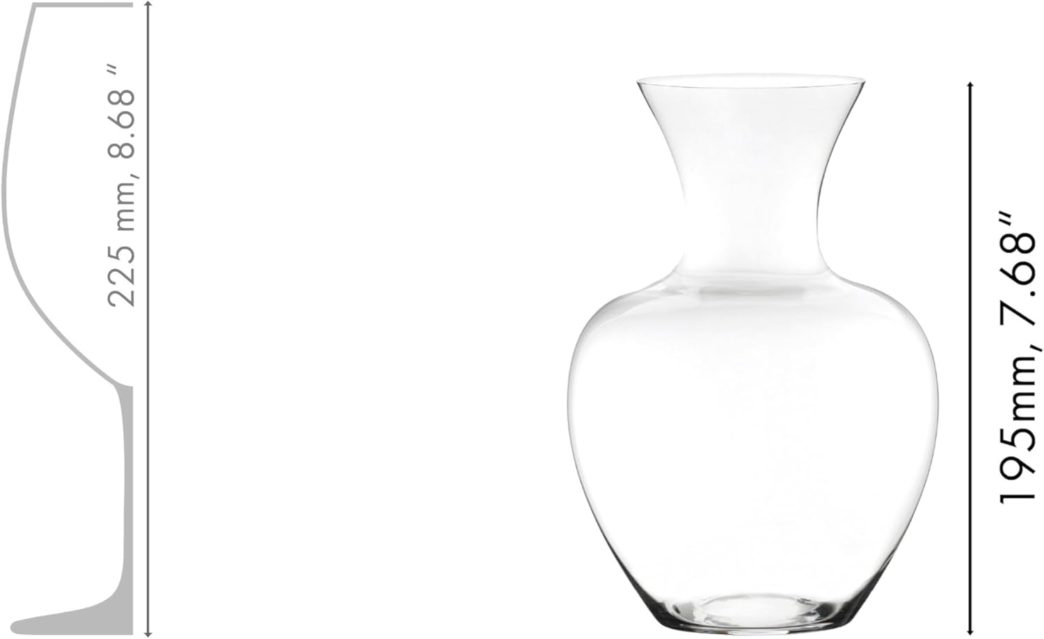 Riedel Apple NY Crystal Glass Decanter, Clear &ndash; Unique Apple-Inspired Shape for a Striking Table Display &ndash; Enhances Wine&rsquo;S Flavour by Allowing Proper Aeration &ndash; 1500 Ml Capacity image number 1