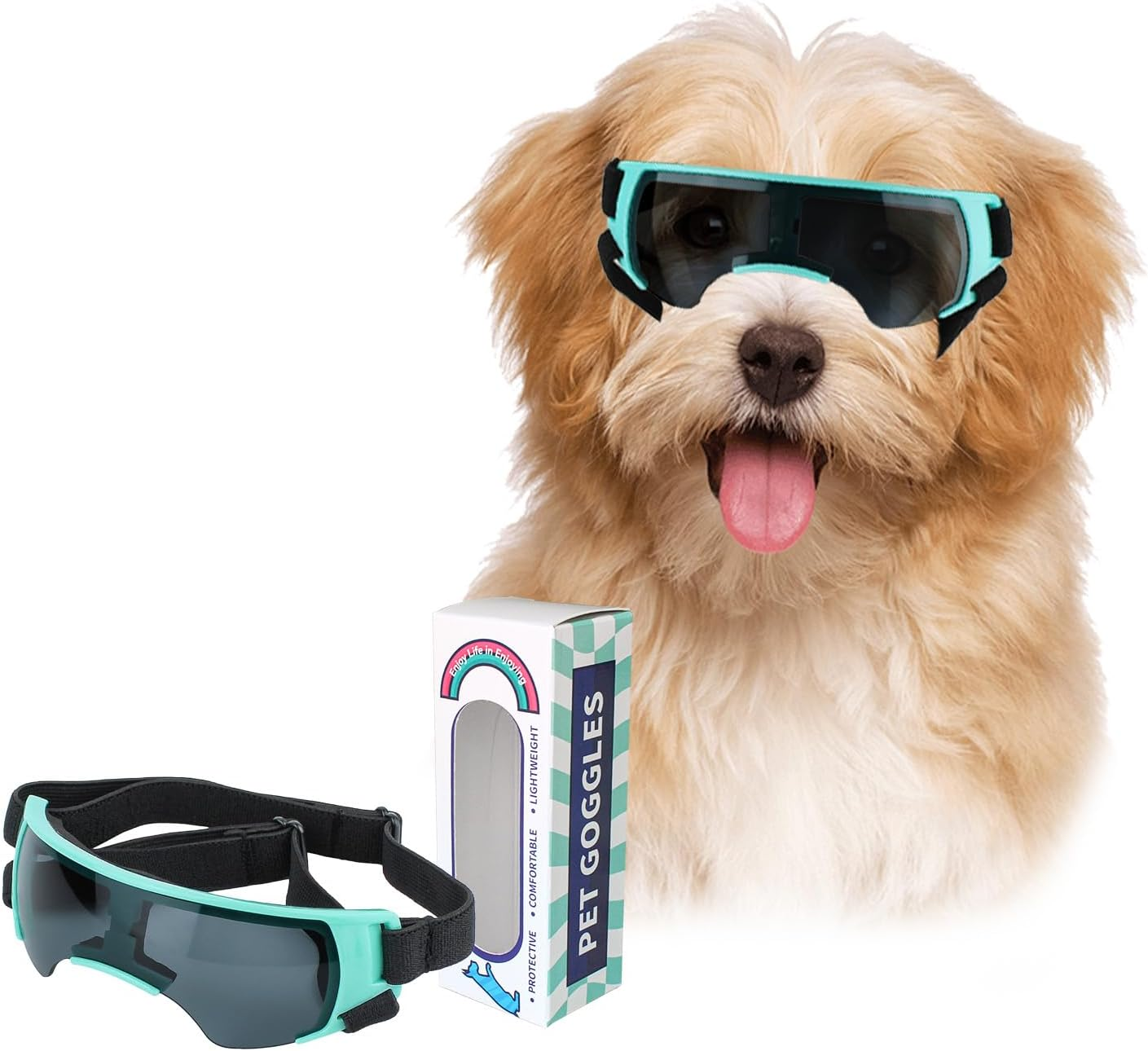 PETLESO Glasses for Small Dogs Eye Protection Glasses Wind Protection Glasses for Small Dogs UV Protection Dog Sunglasses for Motorcycle/Dog Bicycle Basket/Convertible image number 3