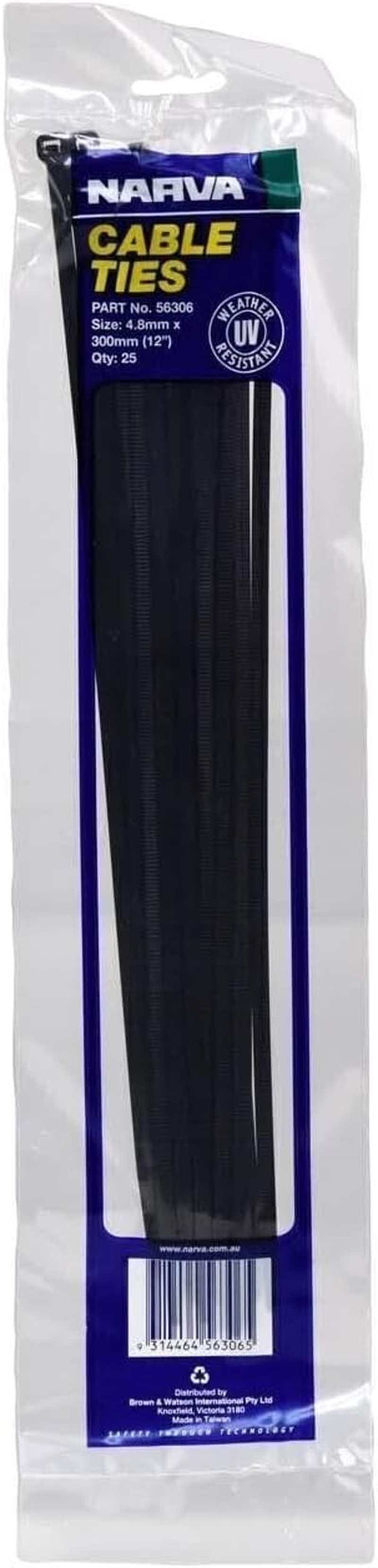 Narva Cable Tie, 4.8Mm Width X 300Mm Length (Box of 25)