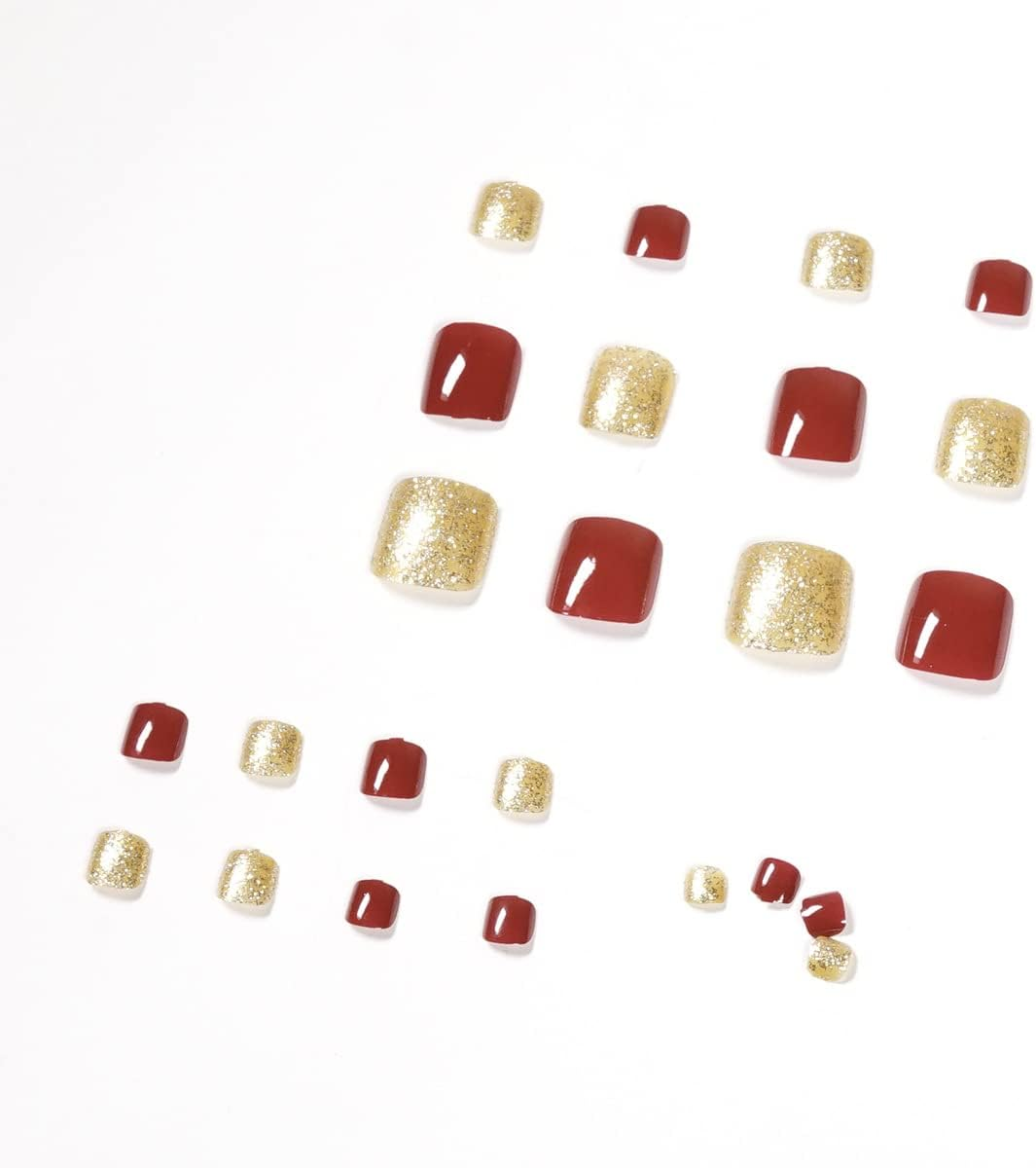 French Tips Press on Toenails White Square Toe Nails Tips Rhinestone Full Cover Glue on Toe Nails Nude Pink Toe Nails Fake Nails Summer False Toe Static Nails for Women 24Pcs image number 4