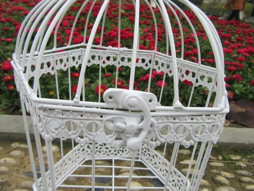 1Set 2In1 White Flying Butterfly Luxury Hanging Bird Cage image number 2