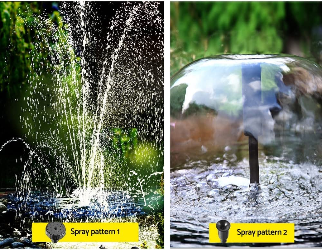 Solar Pond Pump with Filter Box 5FT Water Fountain Outdoor Garden Eco Friendly