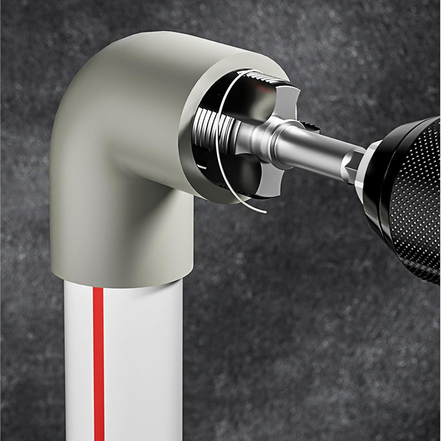 Pipe Threading Kit | Maintenance Set for Plumbing - Industrial Automotive Use Pipe Threading Tool Set with Ergonomic Handle for Plumbing Repair image number 2