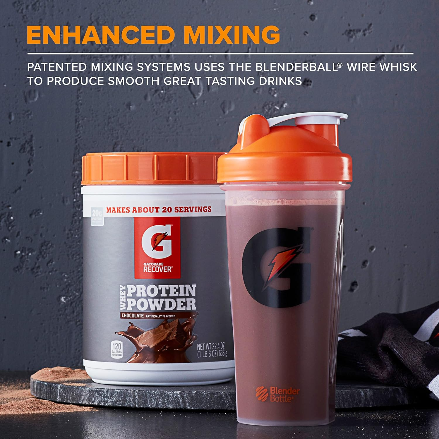 Gatorade Blenderbottle Shaker Bottle, BPA Free, Great for Pre Workout and Protein Shakes image number 4