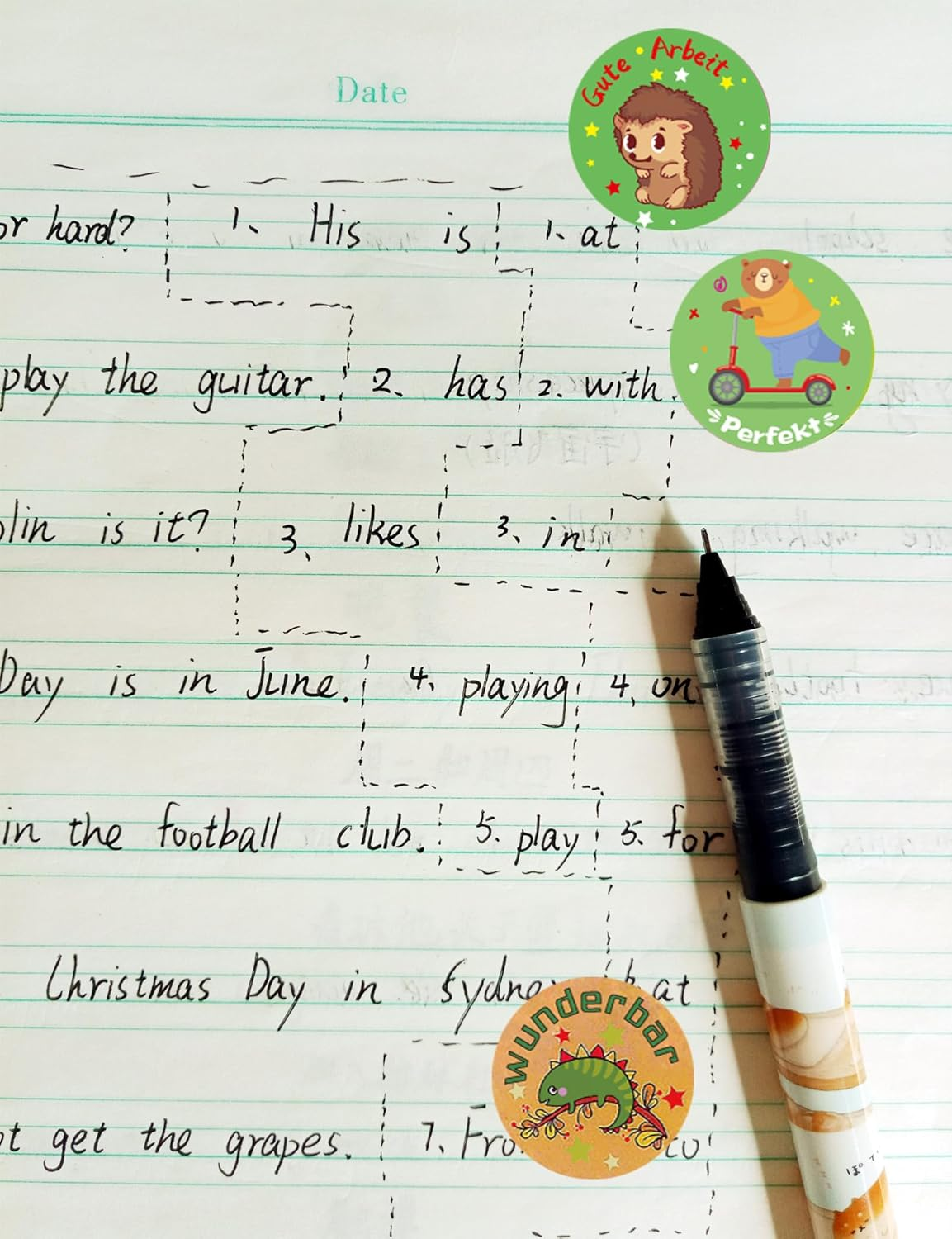 Pack of 600 Teacher Reward Stickers German Reward Stickers Motivational Stickers Children with 30 Motifs Reward Stickers German Teacher Supplies Sticker Praise Student Reward Sticker Children image number 1