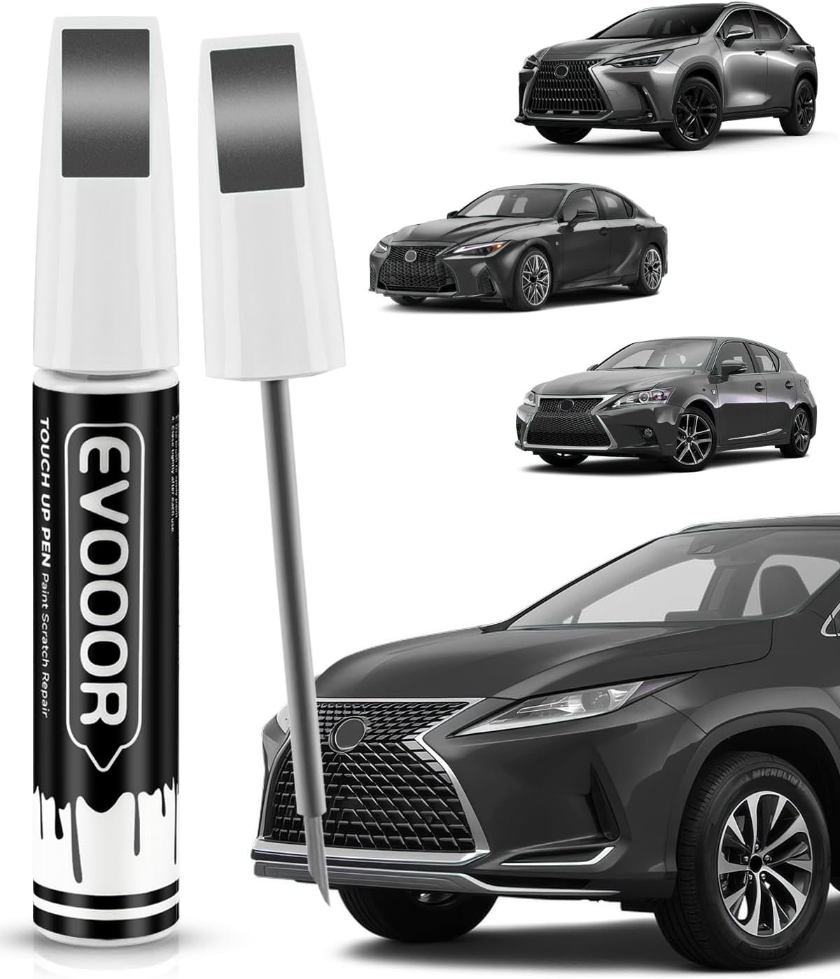 Eminent White Pearl(085) Touch up Paint Compatible with Lexus Exact Match 2 in 1 Touch up Pen for Chips and Nicks Repair with 2Pcs Disposable Ultra-Fine Applicator